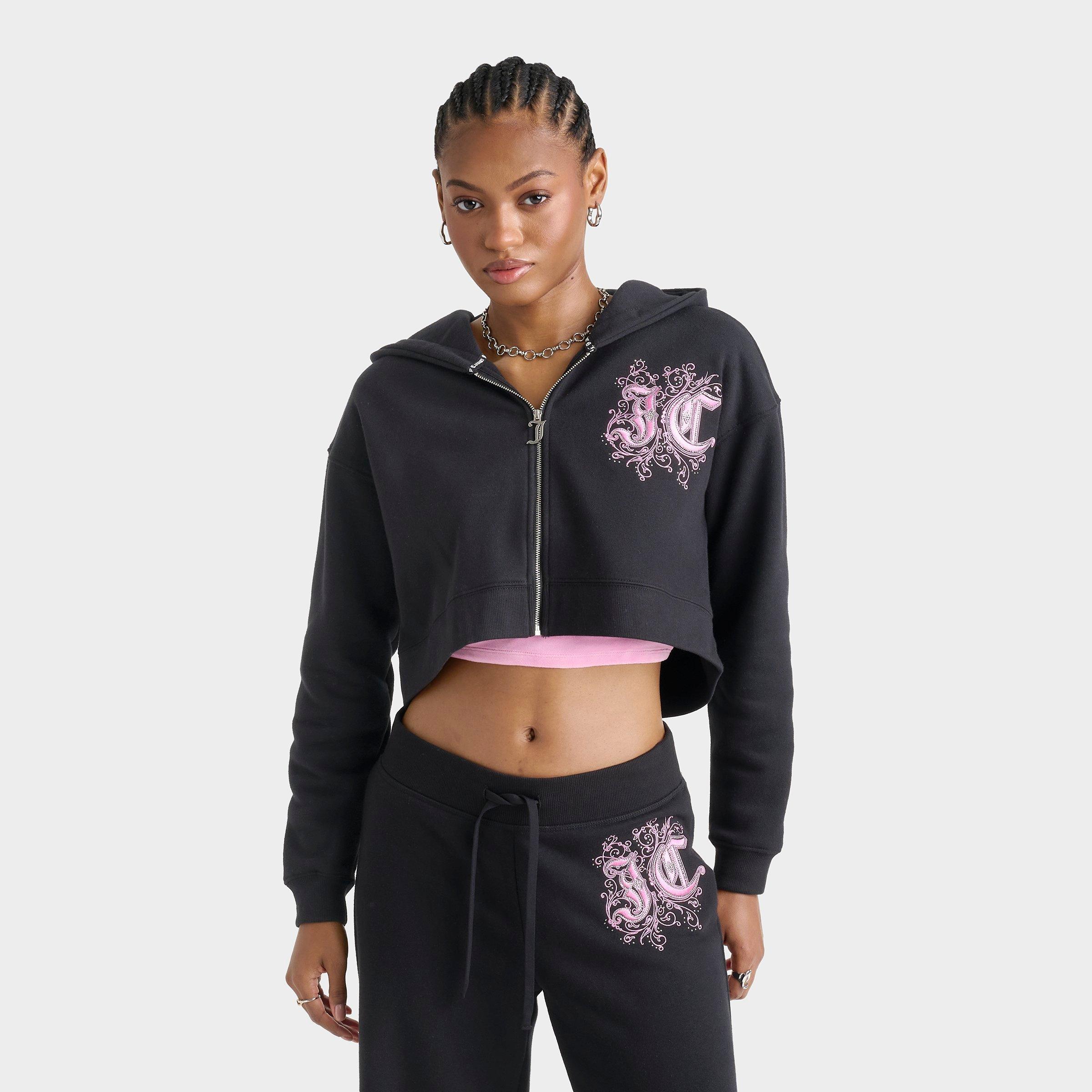 Women's Juicy Couture Ren Cropped Full-Zip Hoodie | JD Sports