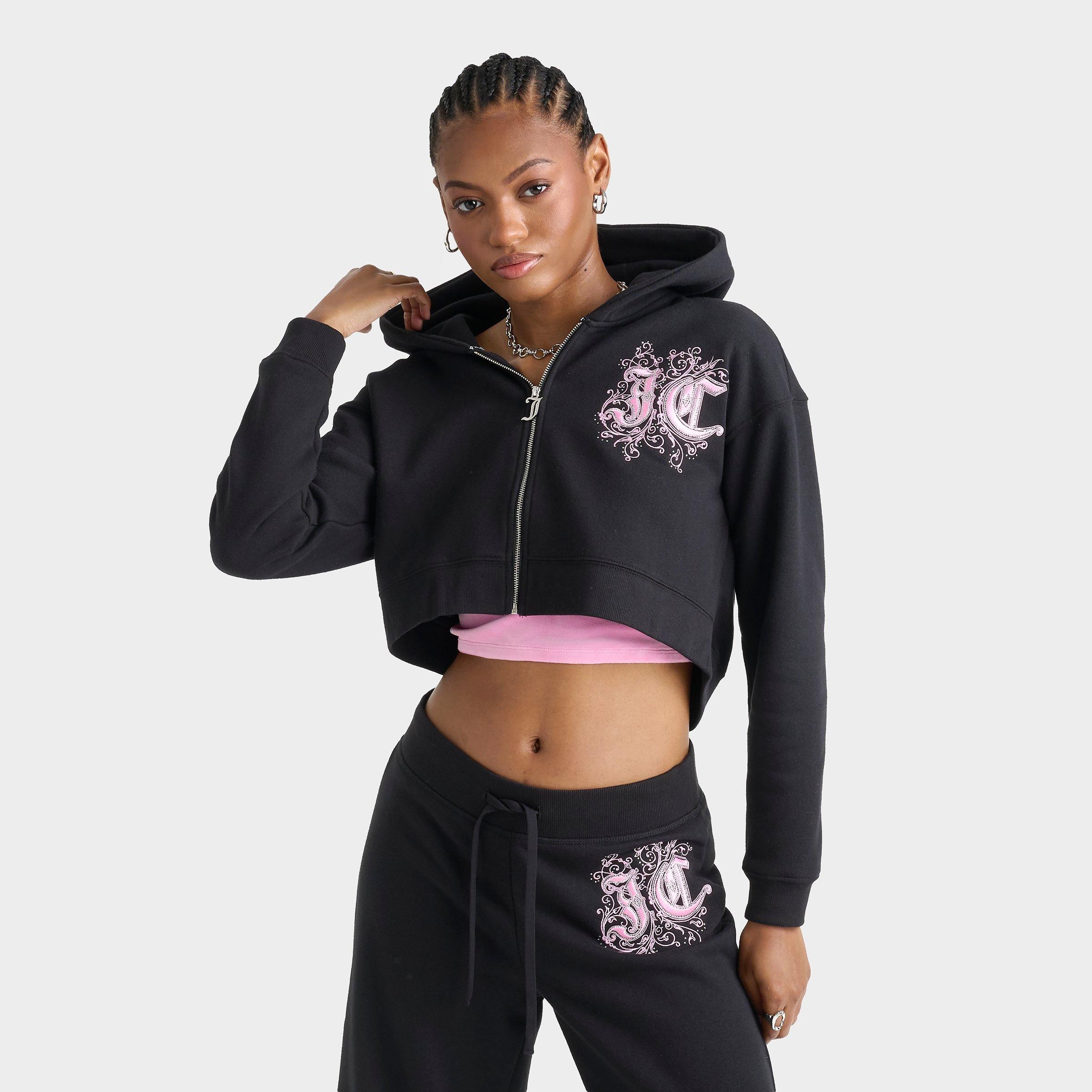 Women's Juicy Couture Ren Cropped Full-Zip Hoodie | JD Sports