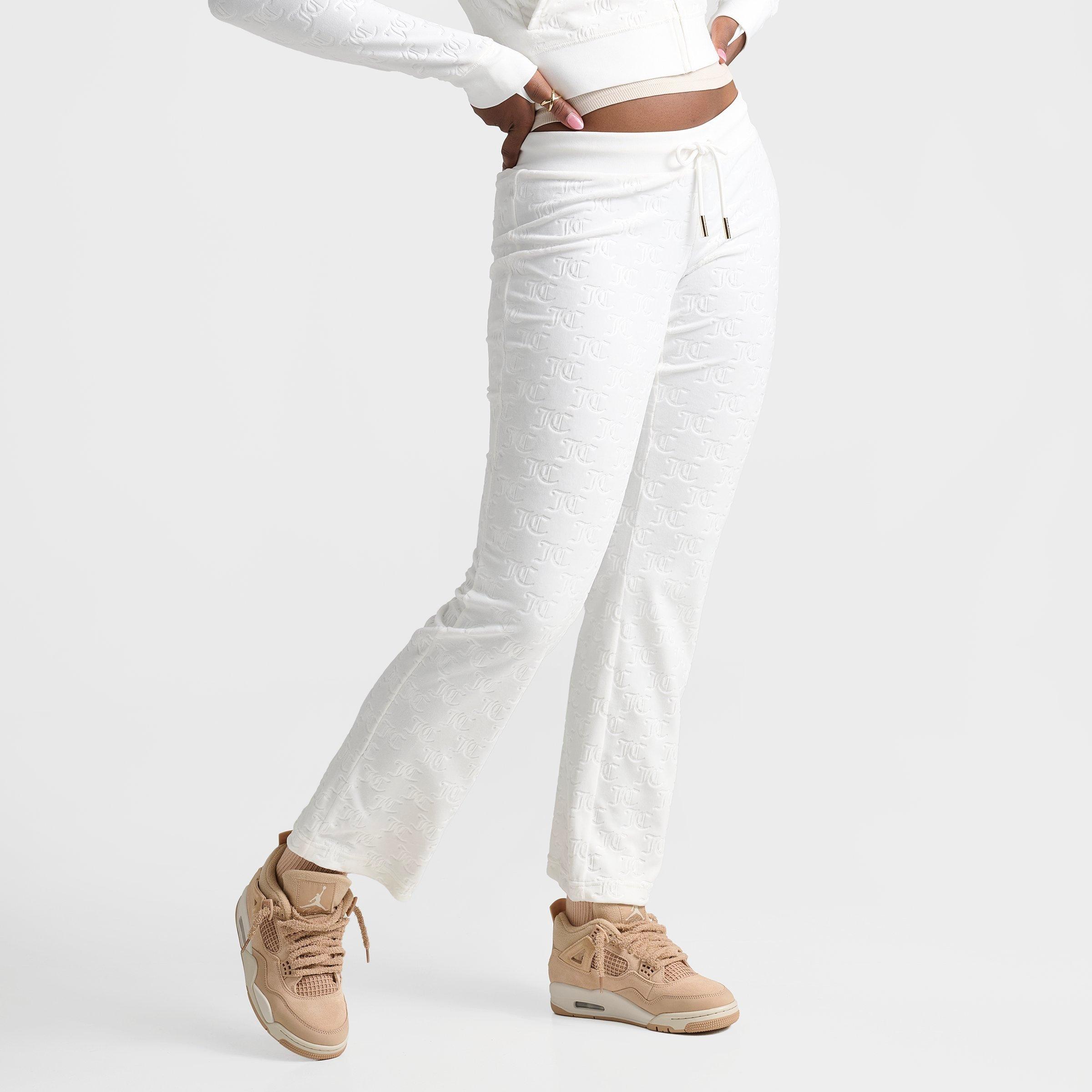 Women's Juicy Couture Big Bling Embossed Velour Track Pants