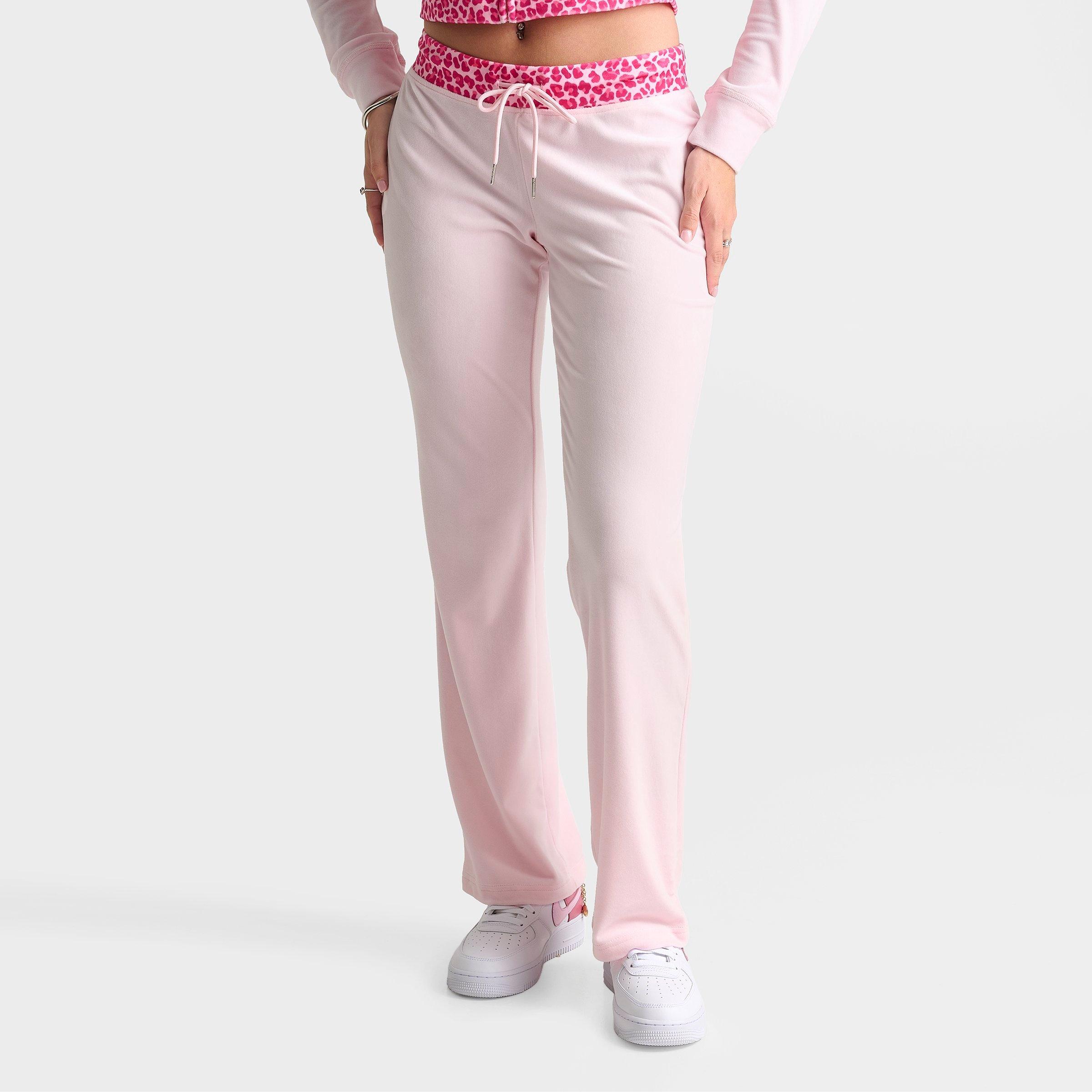 Women's Juicy Couture OG Big Bling Velour Leopard Print Track Pants