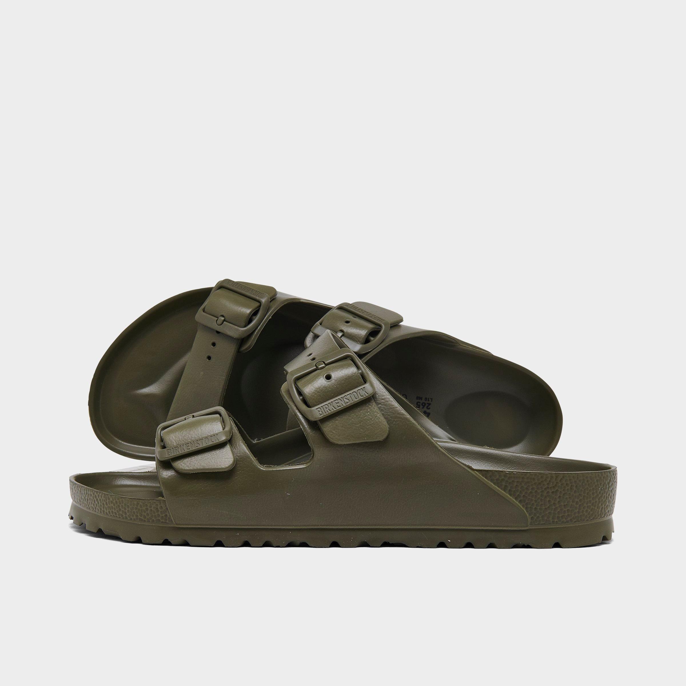Birkenstock Arizona Essentials Mens Olive Green EVA Two-Buckle Slide Sandals. Amazon.com | Luffymomo Adjustable Slip on Eva Double Buckle  main image 3