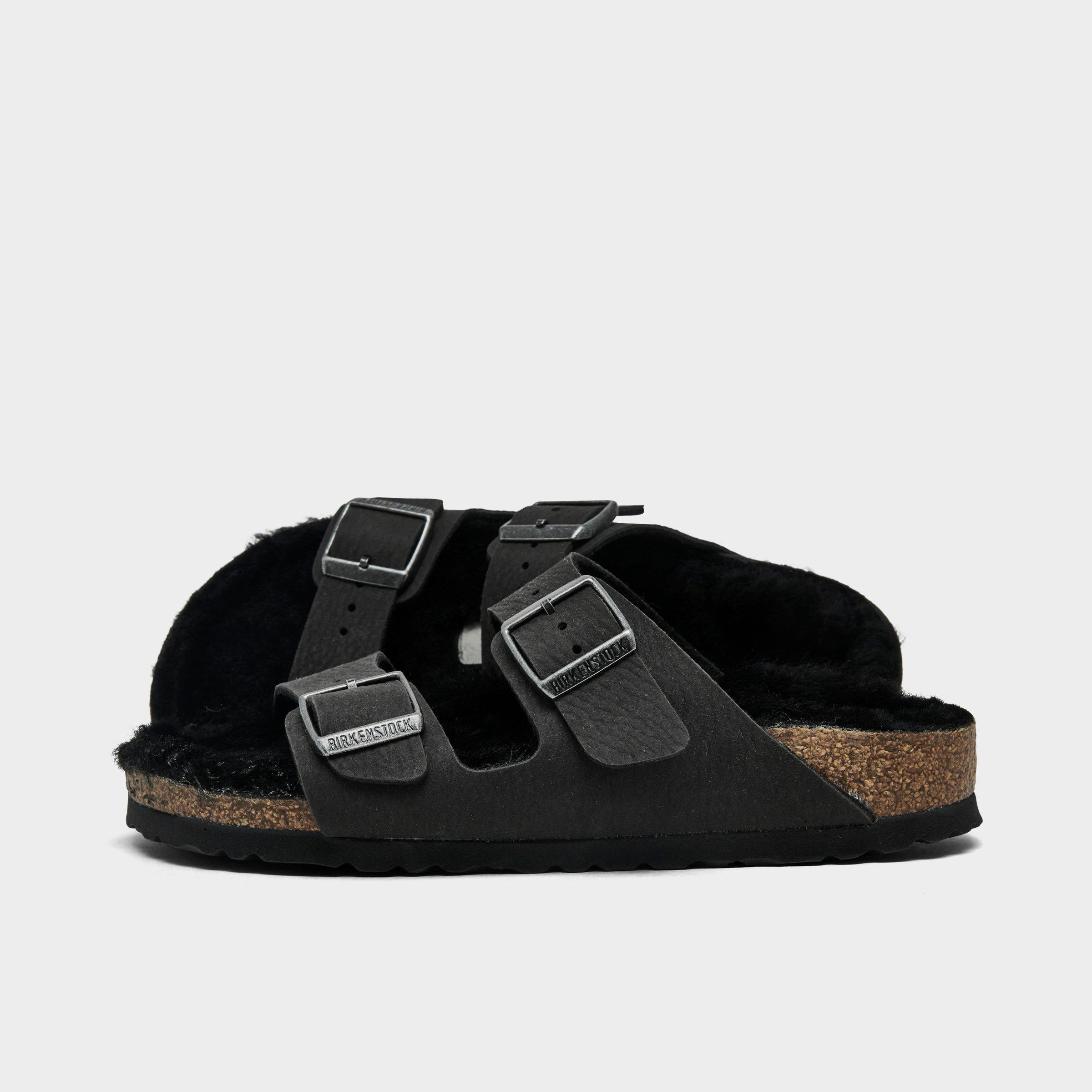 サンダル・ミュール BIRKENSTOCK Arizona Shearling Suede Leather (752663 BLACK) Arizona Shearling Suede Leather Black | BIRKENSTOCK