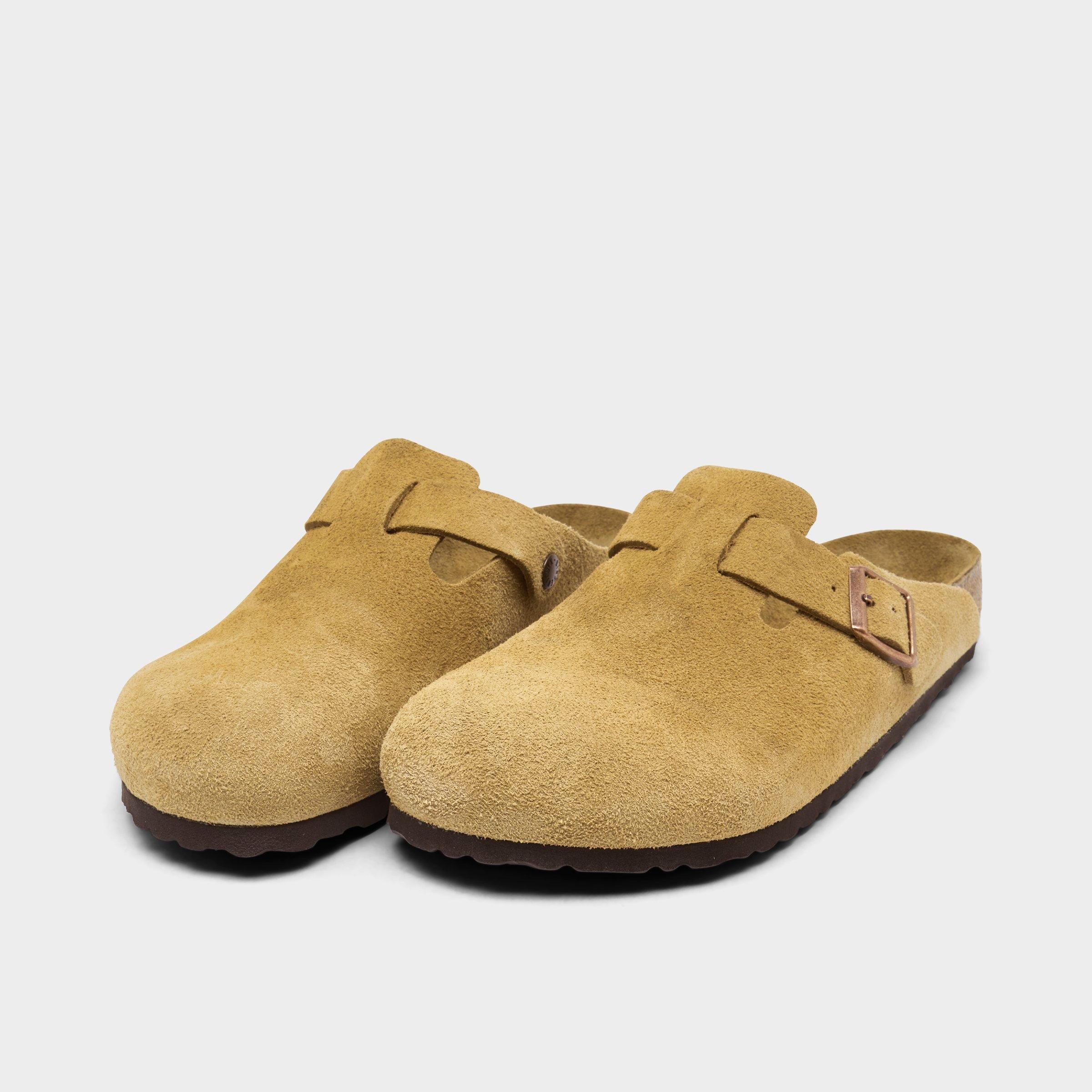Men's Birkenstock Boston Suede Leather Birko-Flor Clogs