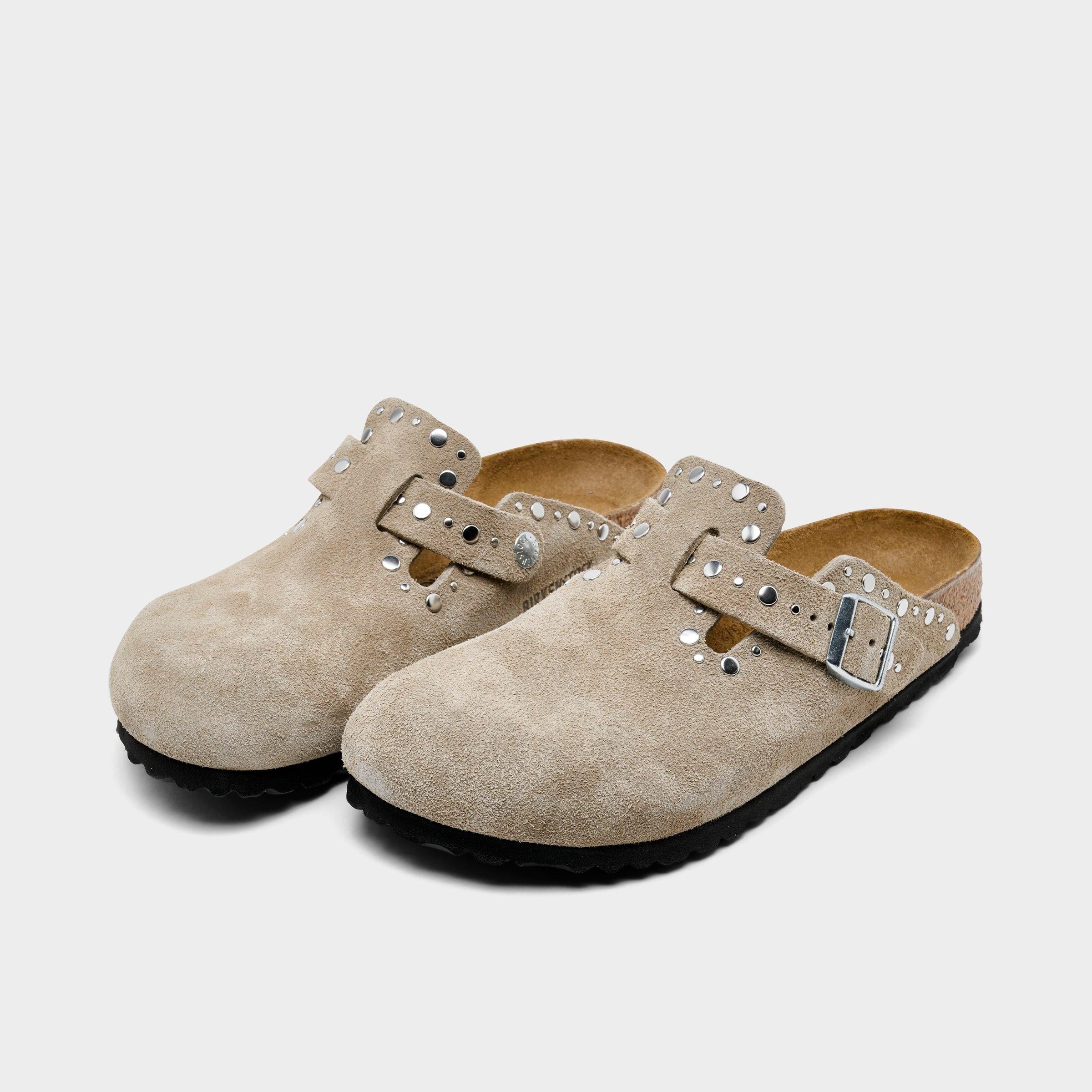 Women's Birkenstock Boston Rivets Suede Leather Clogs