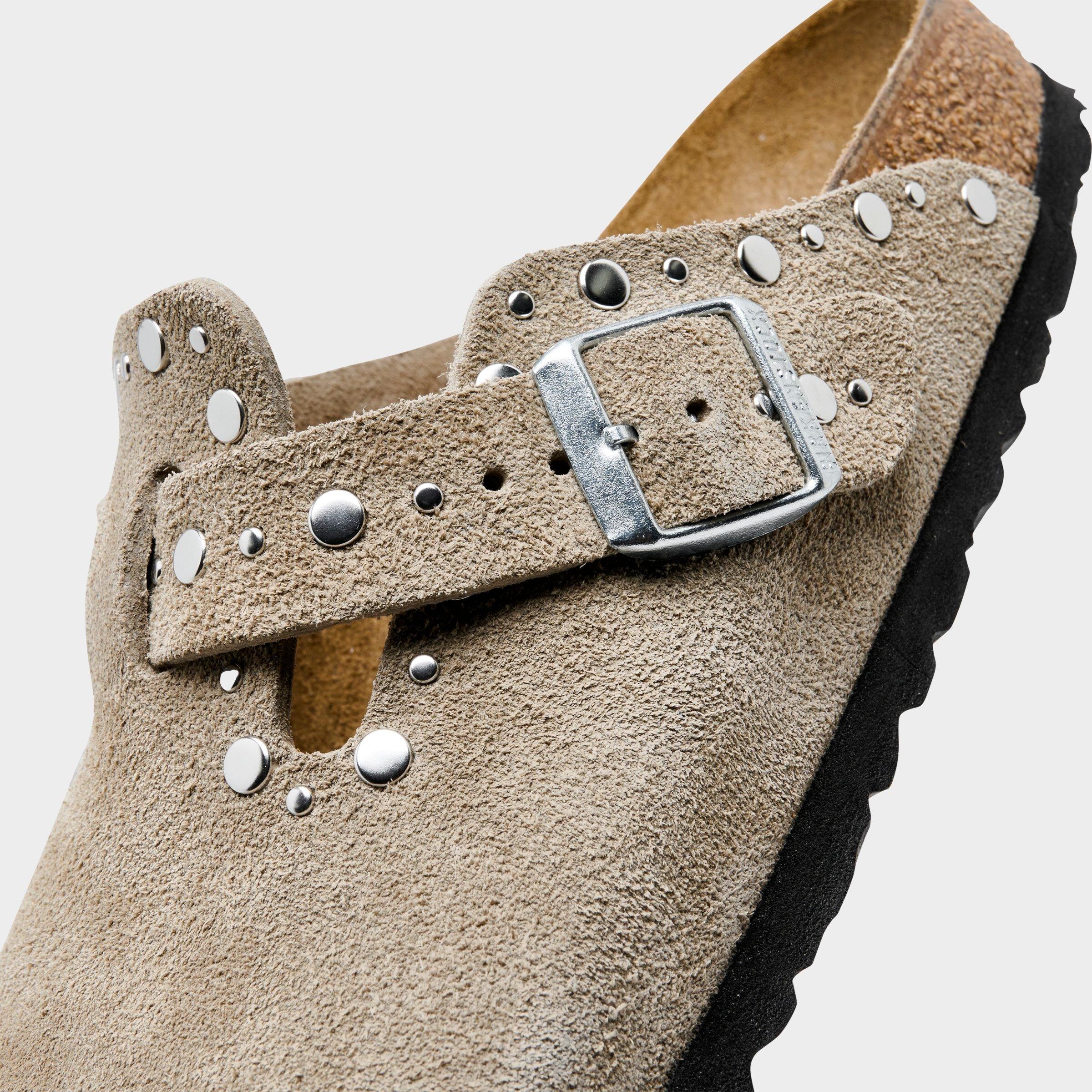 Women's Birkenstock Boston Rivets Suede Leather Clogs