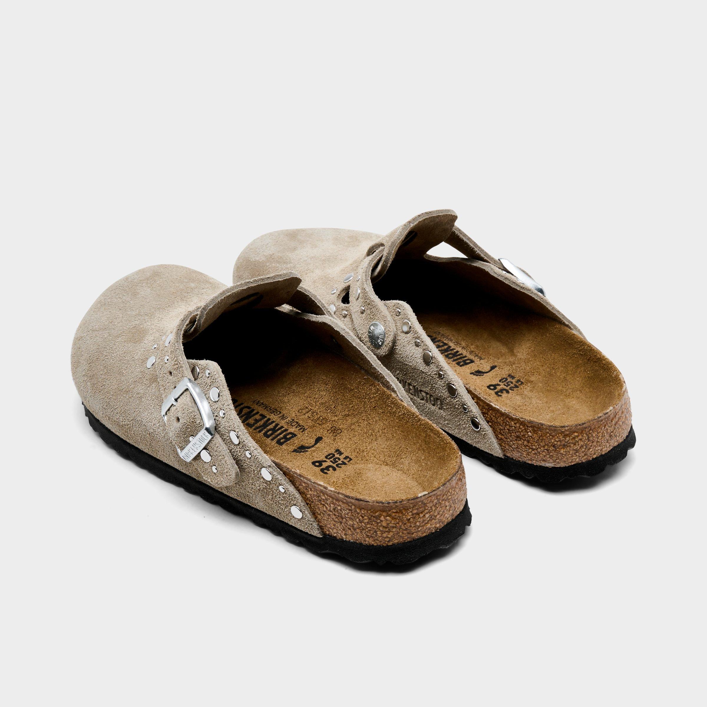 Women's Birkenstock Boston Rivets Suede Leather Clogs