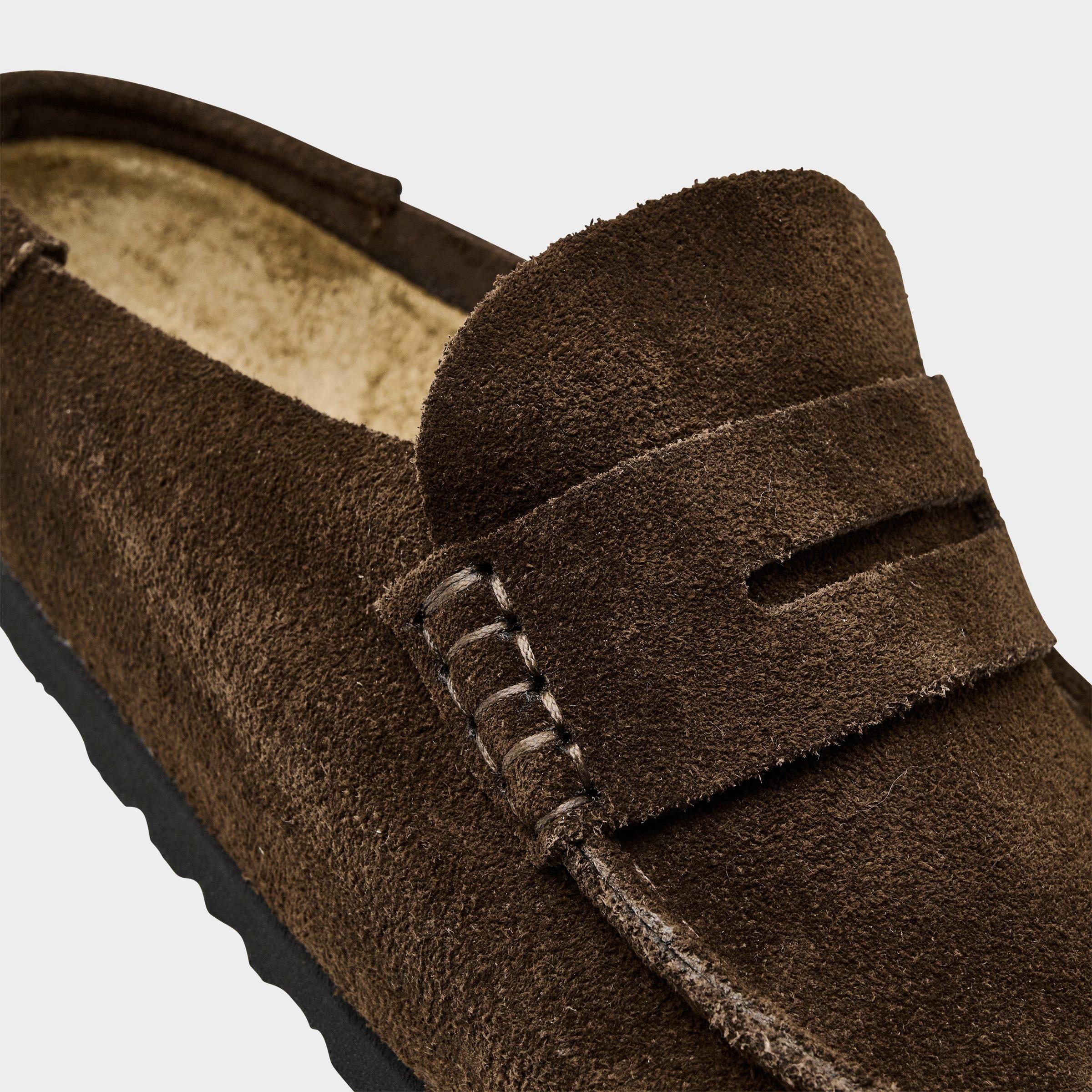 Women's Birkenstock Naples Wrapped Suede Leather Clogs