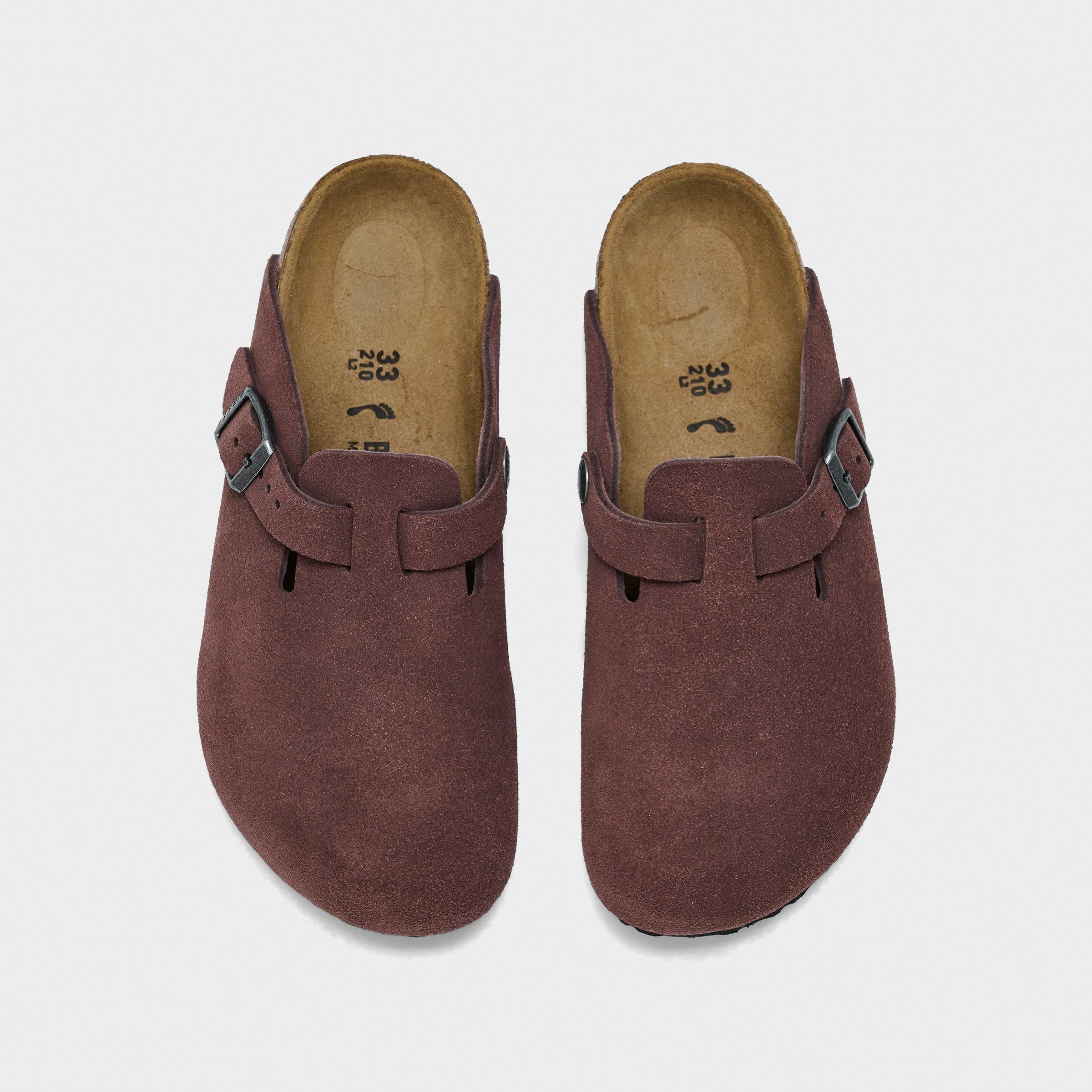 Little Kids' Birkenstock Boston Suede Leather Clogs