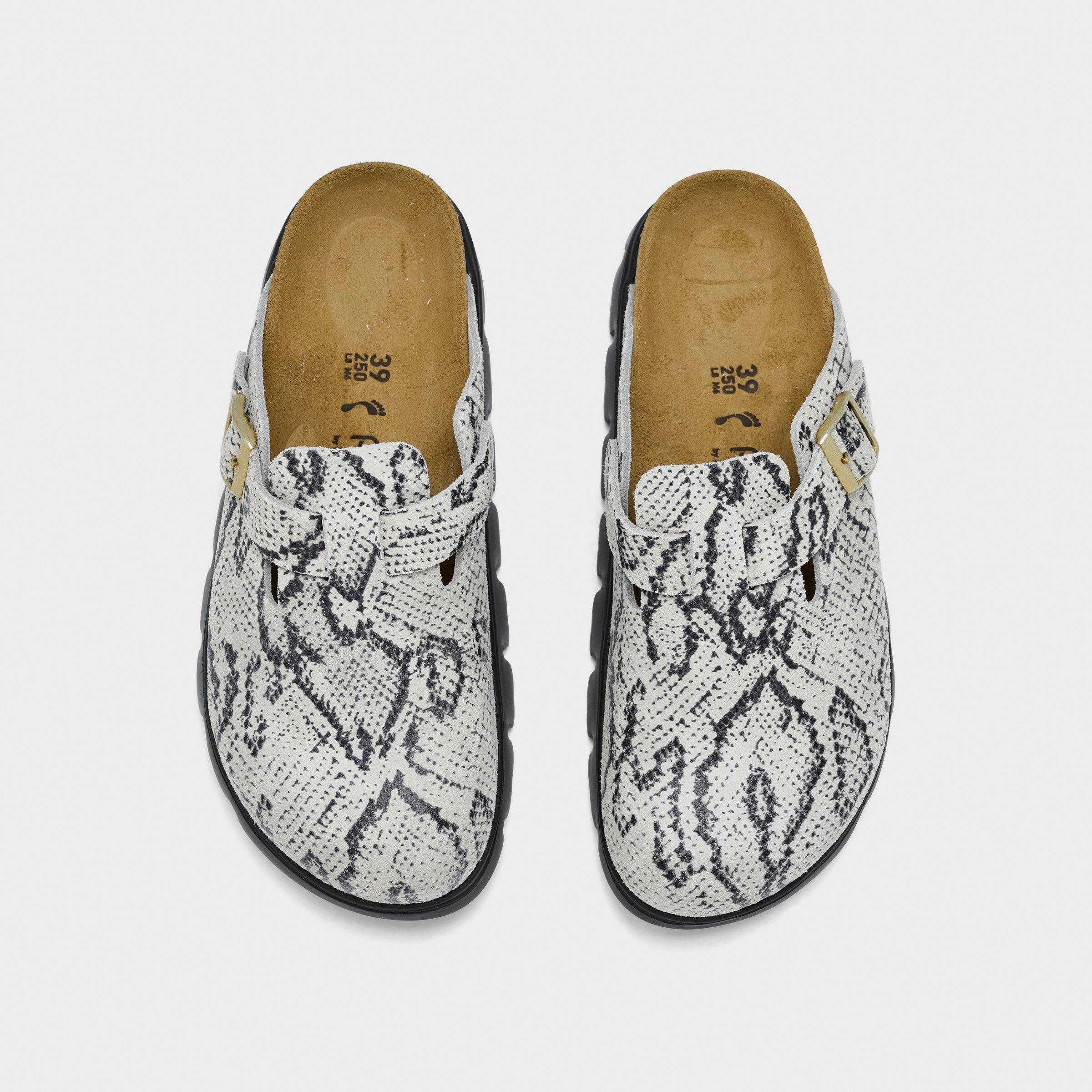 Women's Birkenstock Boston Chunky Snakeskin Platform Clogs