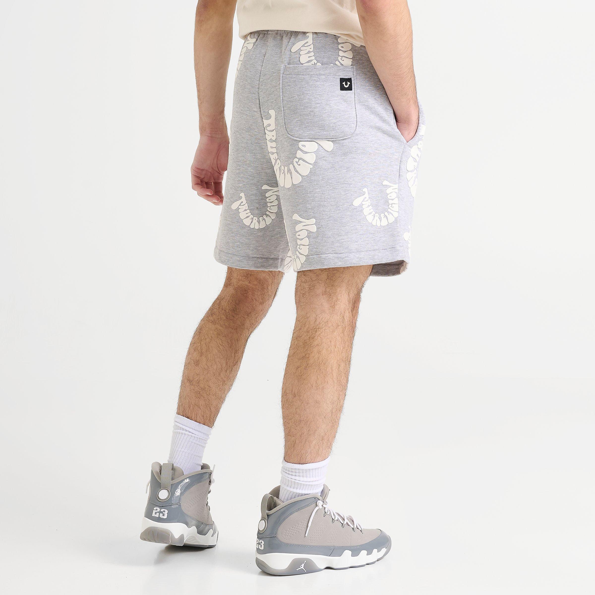 Men's True Religion Warped Logo Fleece Shorts