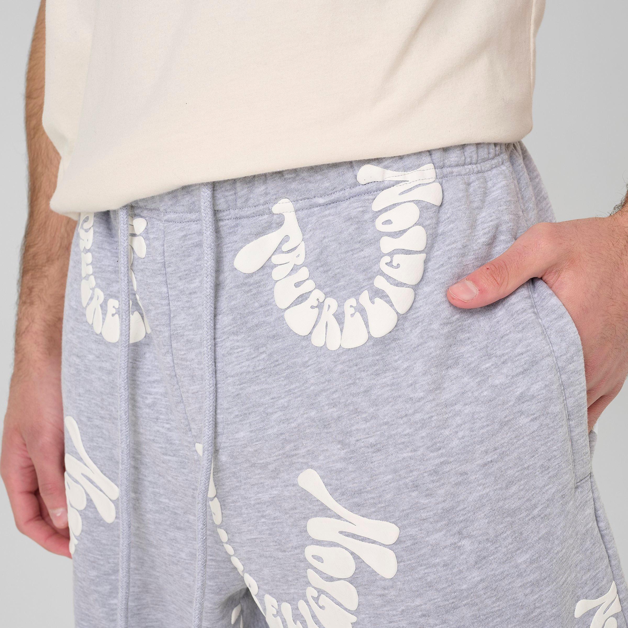 Men's True Religion Warped Logo Fleece Shorts