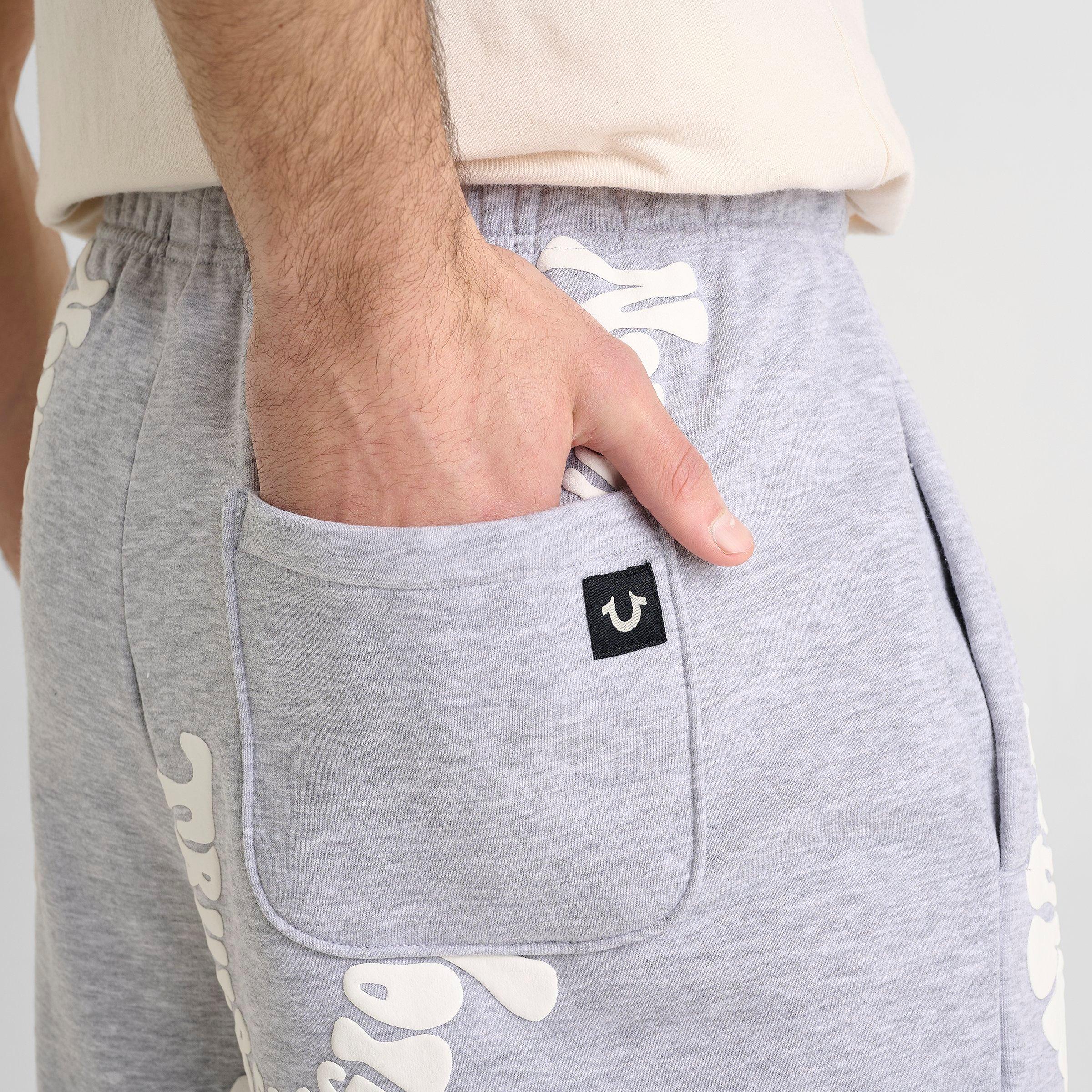 Men's True Religion Warped Logo Fleece Shorts