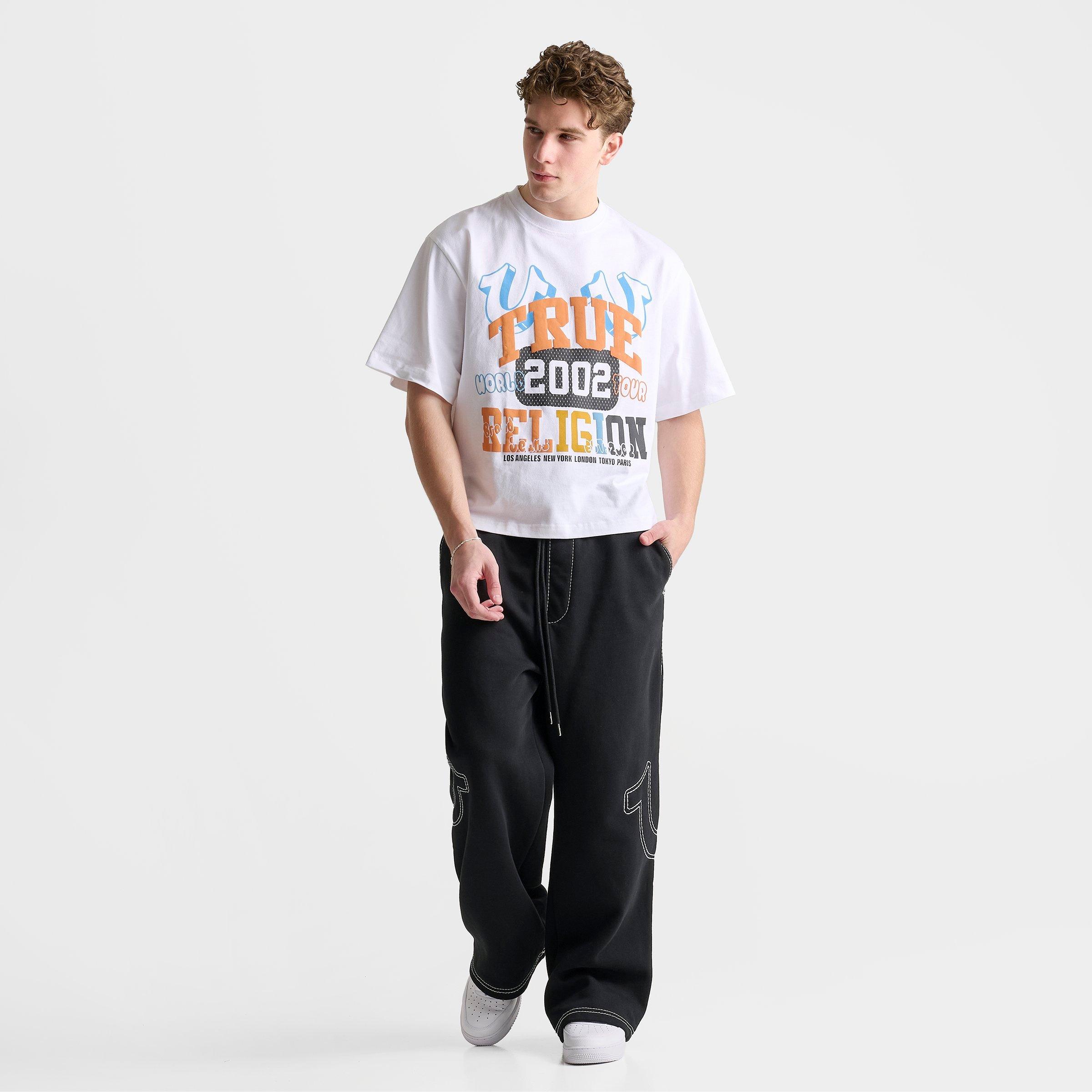 Men's True Religion University Logo Heavyweight Boxy Crop T-Shirt