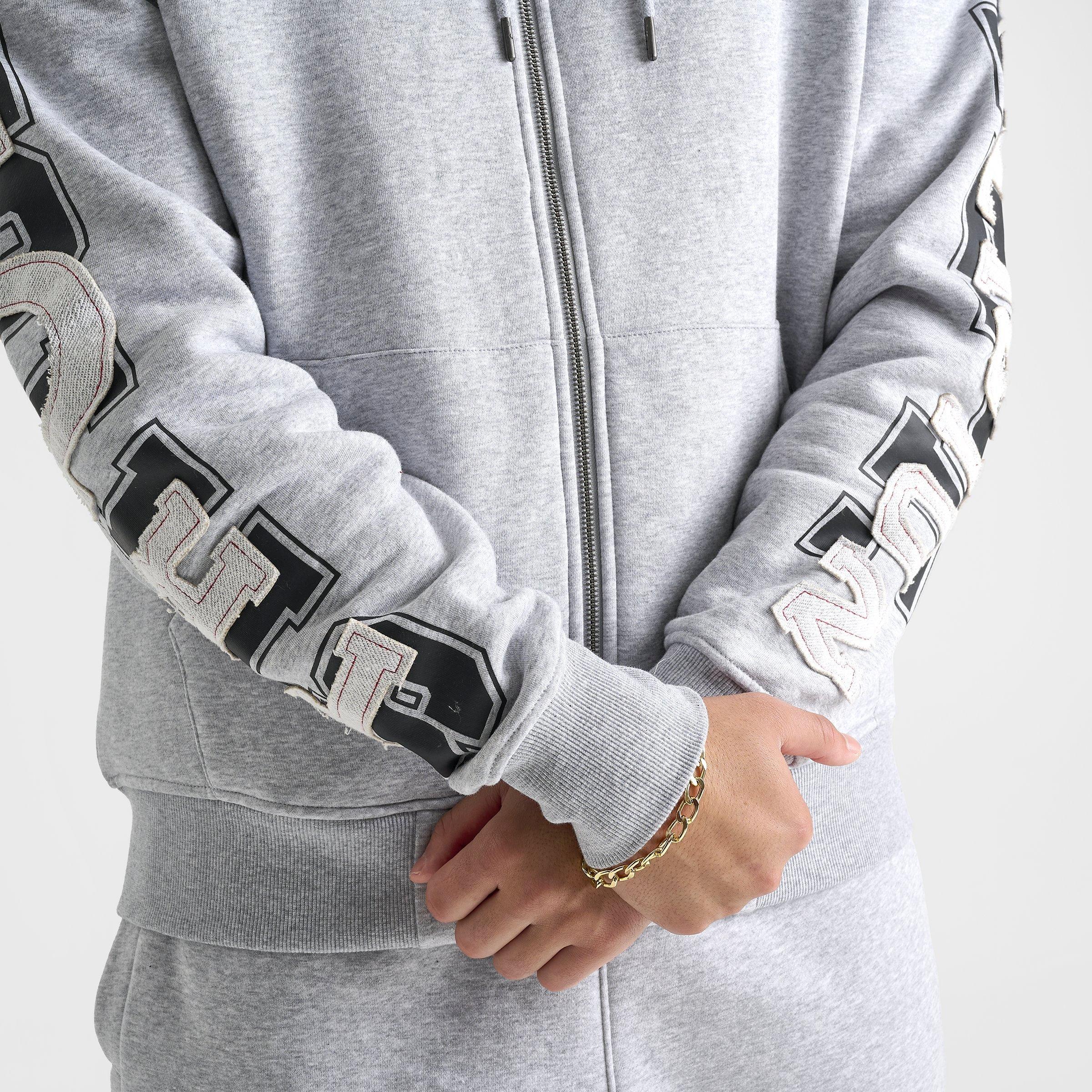 Men's True Religion Terry Appliqué Full-Zip Relaxed Hoodie