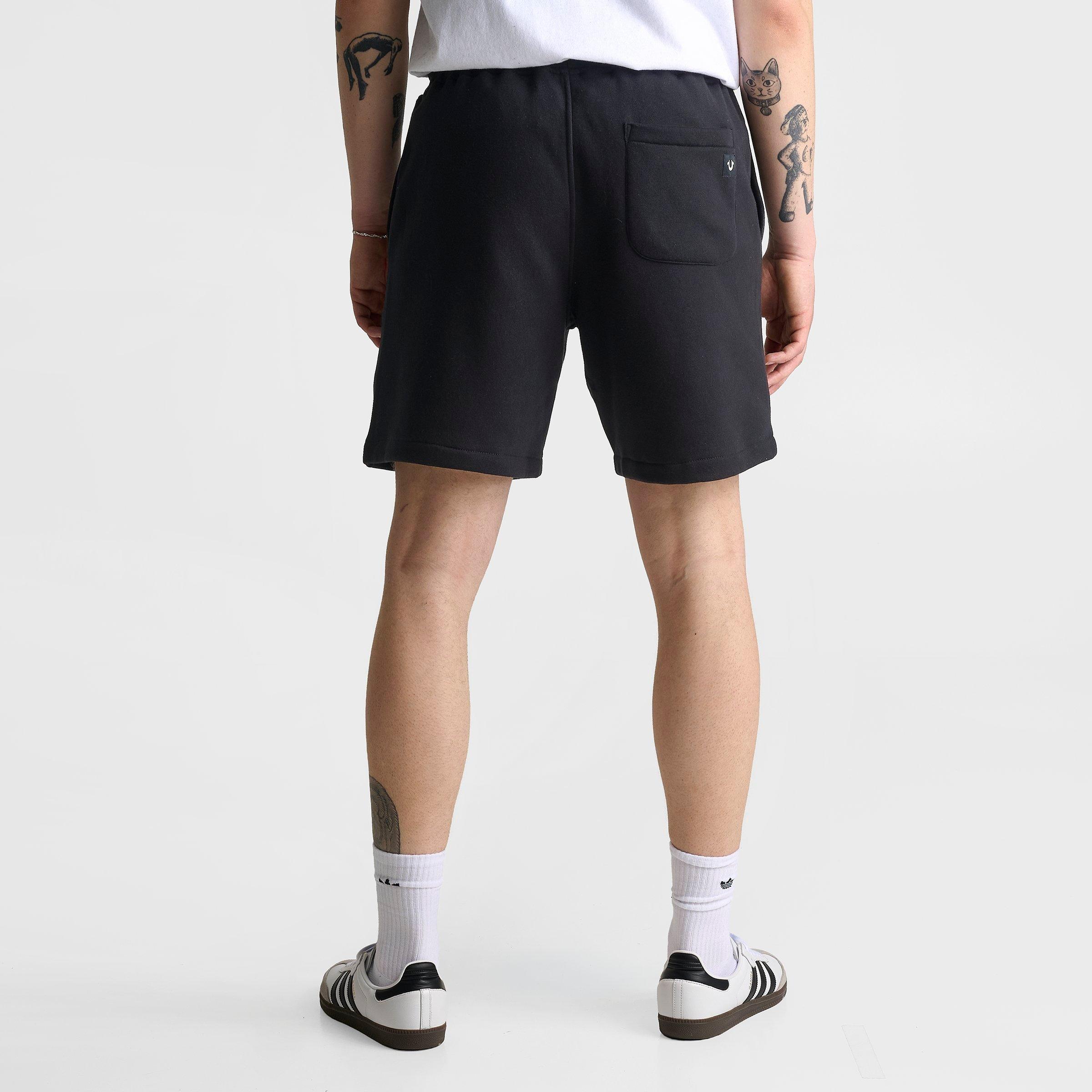 Men's True Religion Buddha Old English Logo Fleece Shorts