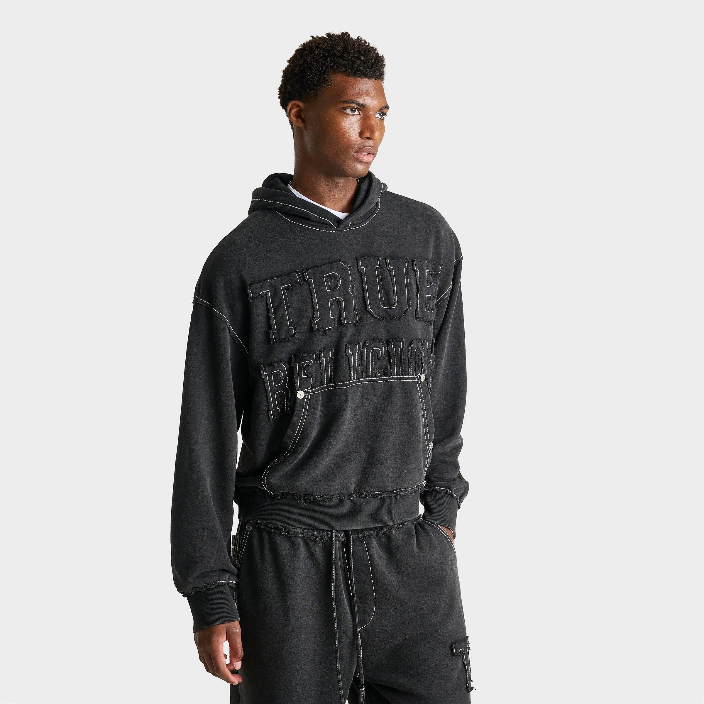 Men's True Religion Logo Appliqué Big T Boxy Hoodie