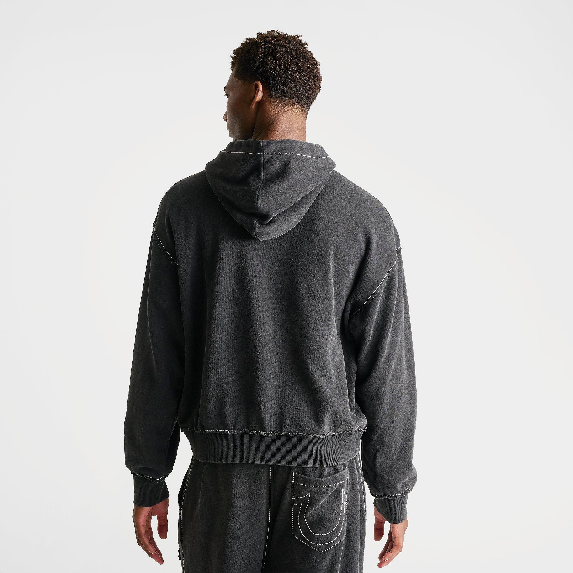 Men's True Religion Logo Appliqué Big T Boxy Hoodie