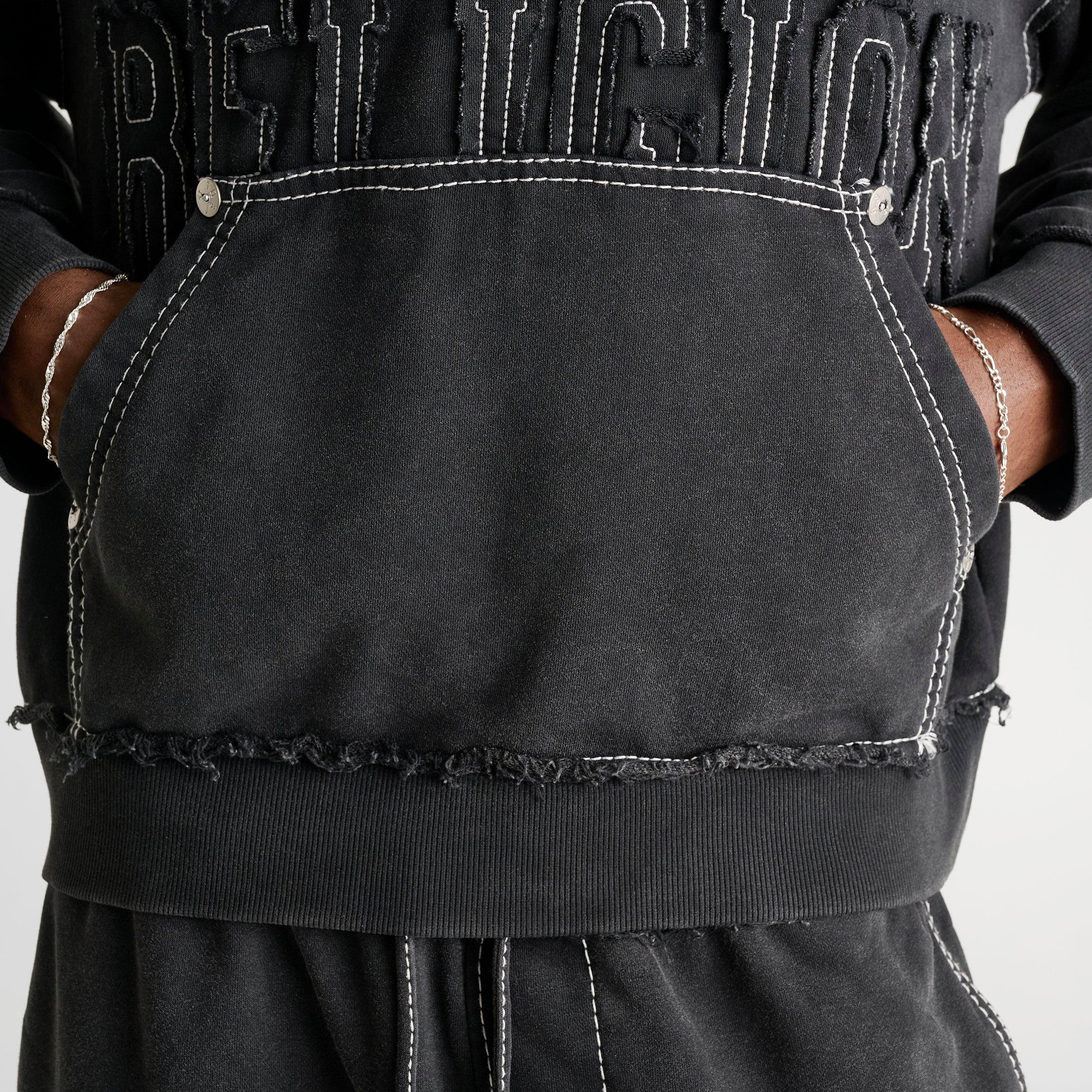 Men's True Religion Logo Appliqué Big T Boxy Hoodie