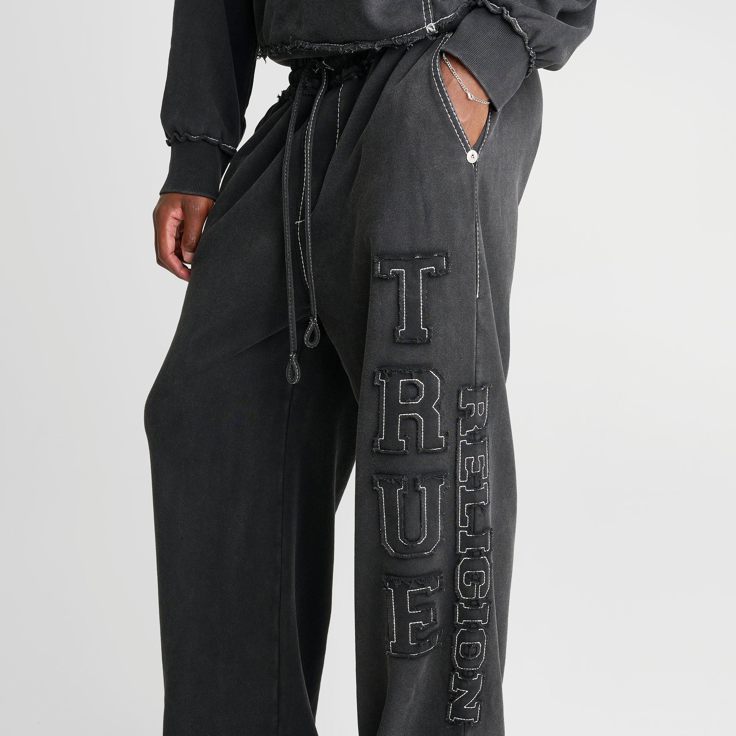 Men's True Religion Logo Appliqué Big T Baggy Sweatpants
