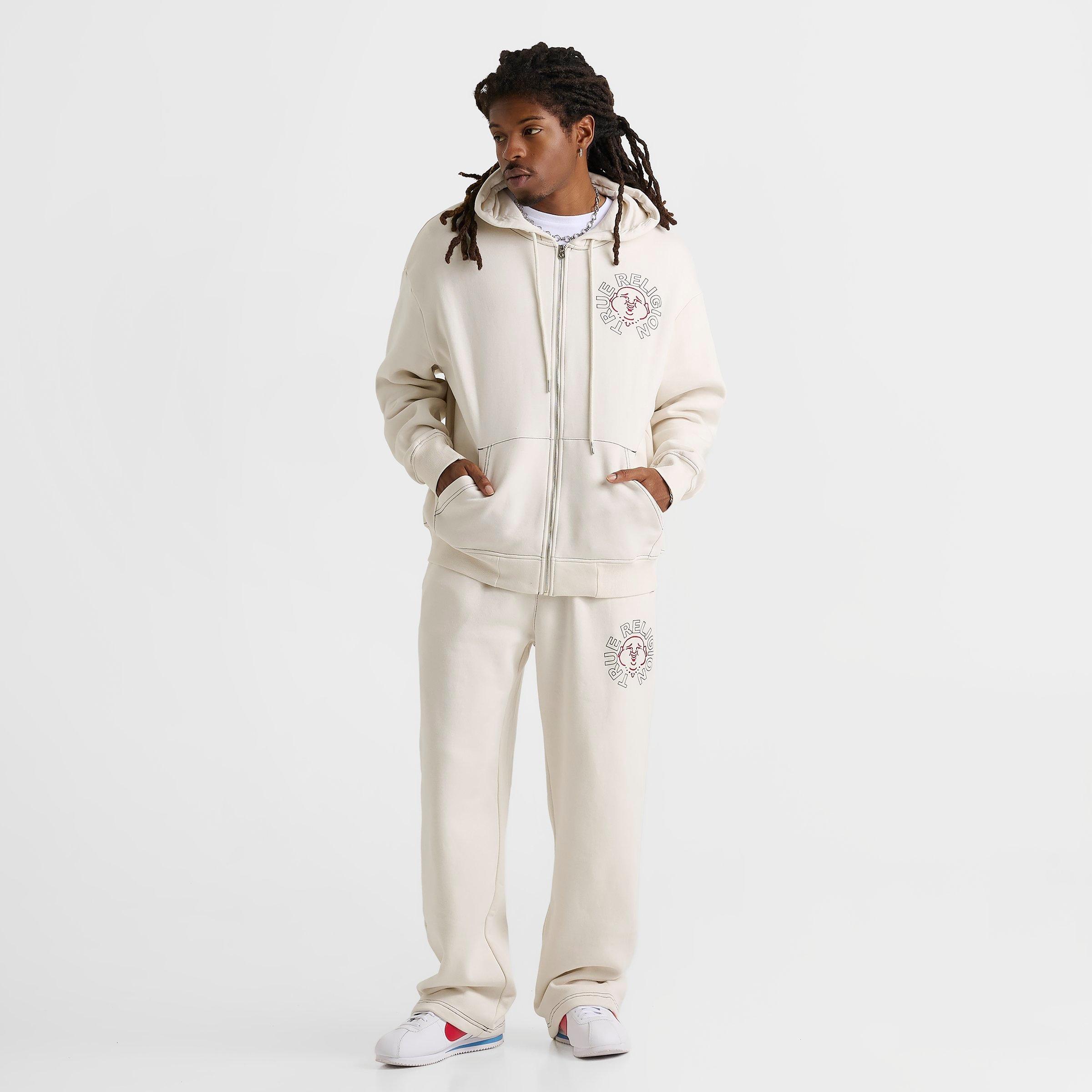 Men's True Religion Buddha Face Fleece Full-Zip Hoodie