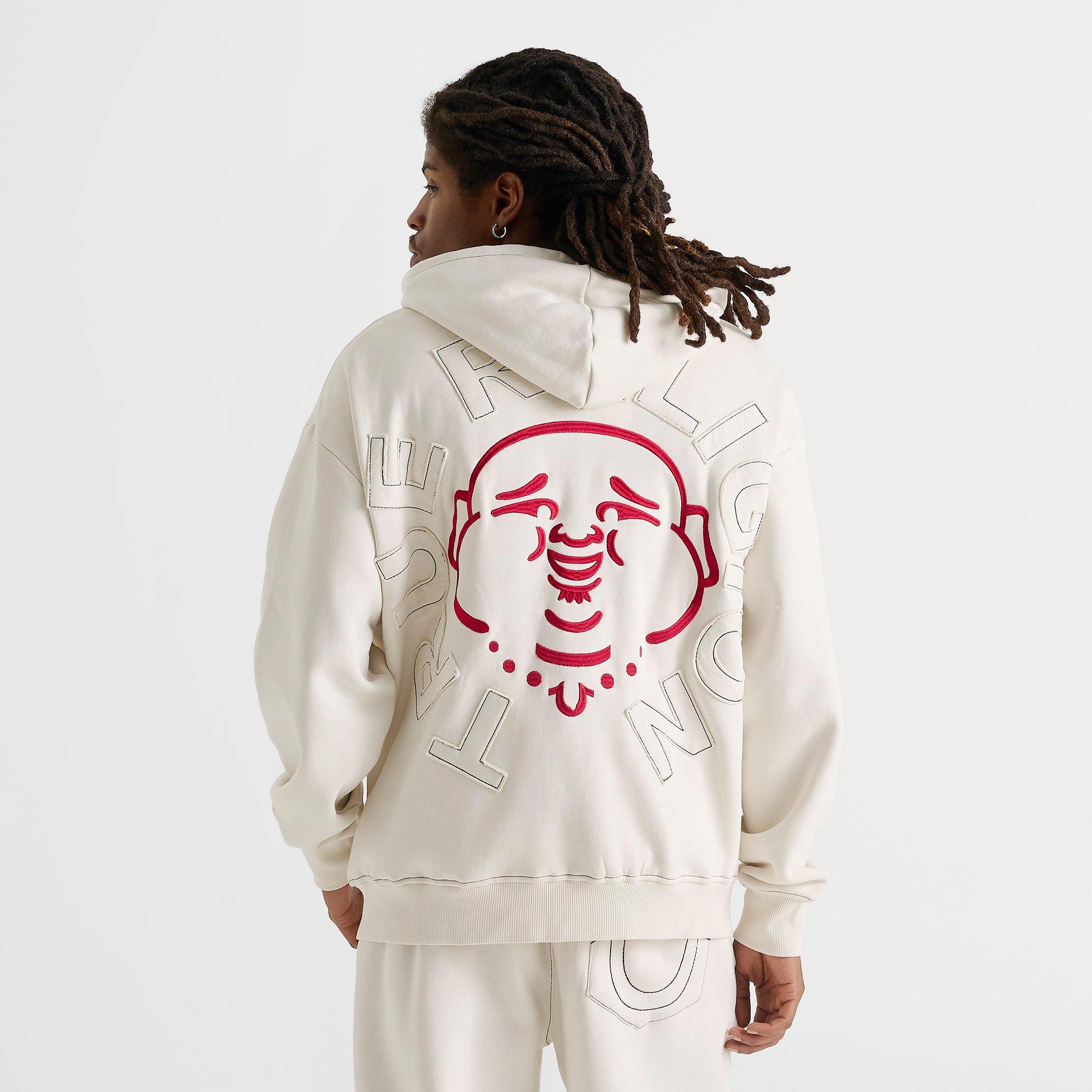 Men's True Religion Buddha Face Fleece Full-Zip Hoodie
