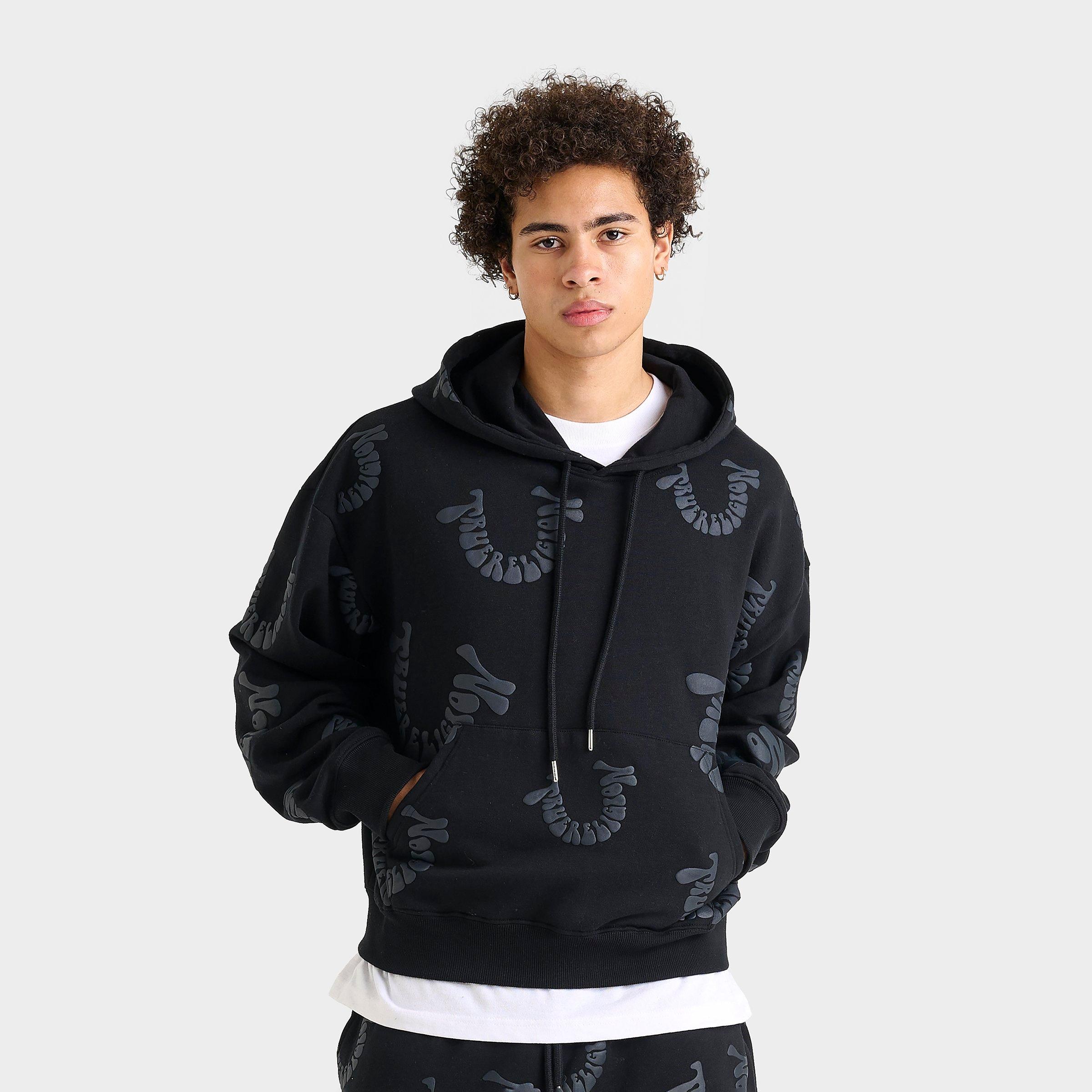 Men's True Religion Warped Logo Fleece Pullover Hoodie