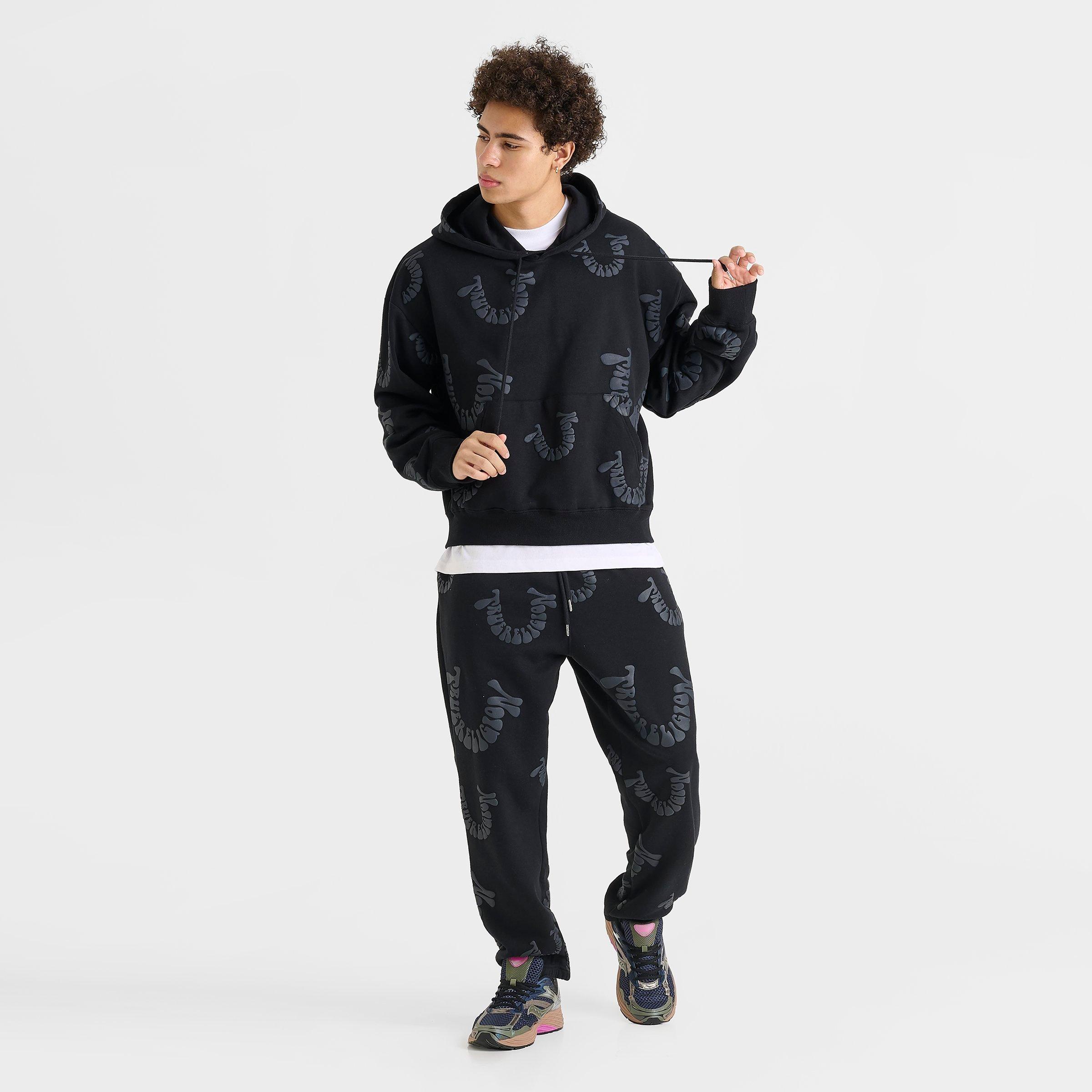 Men's True Religion Warped Logo Fleece Pullover Hoodie