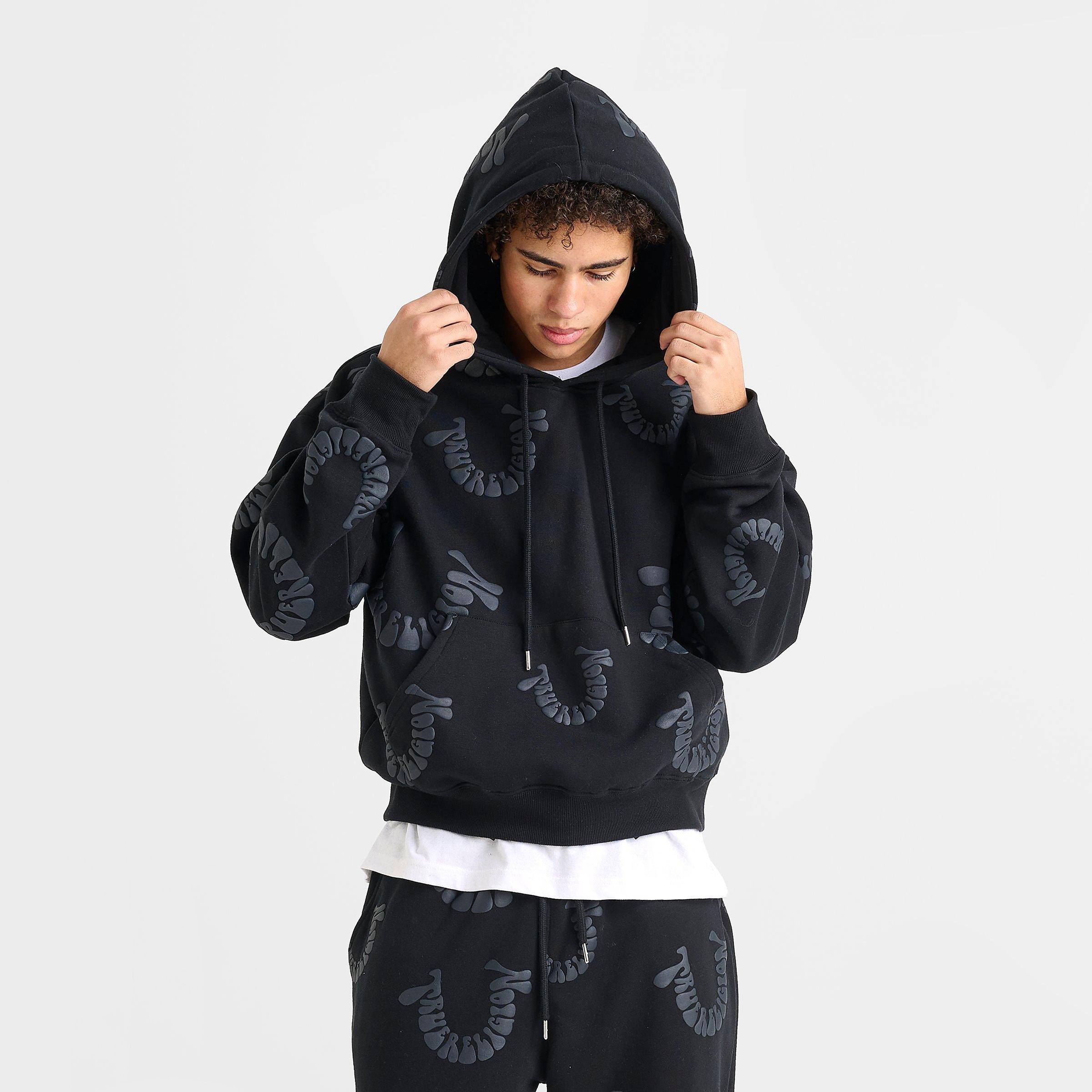 Men's True Religion Warped Logo Fleece Pullover Hoodie