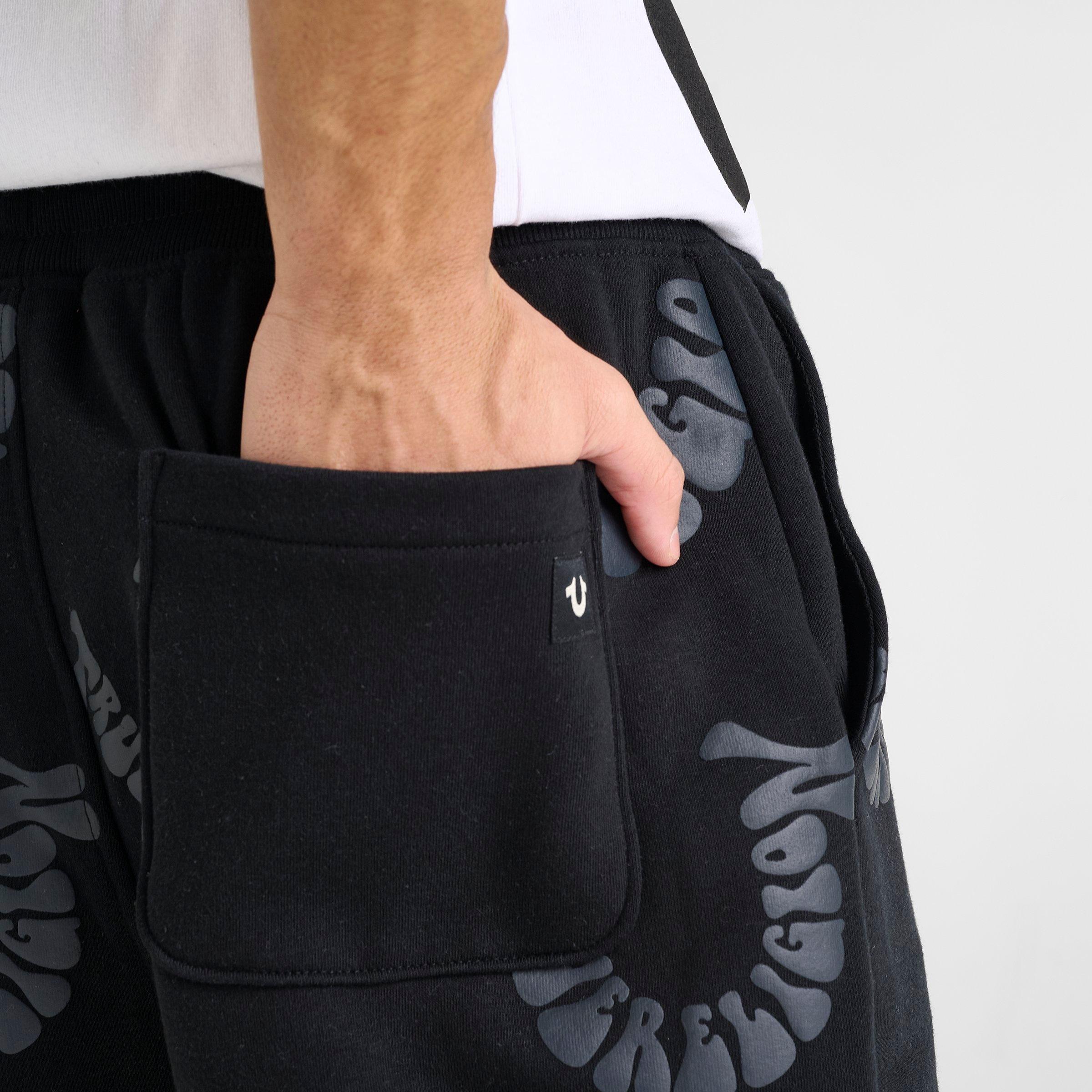 Men's True Religion Warped Logo Fleece Jogger Pants