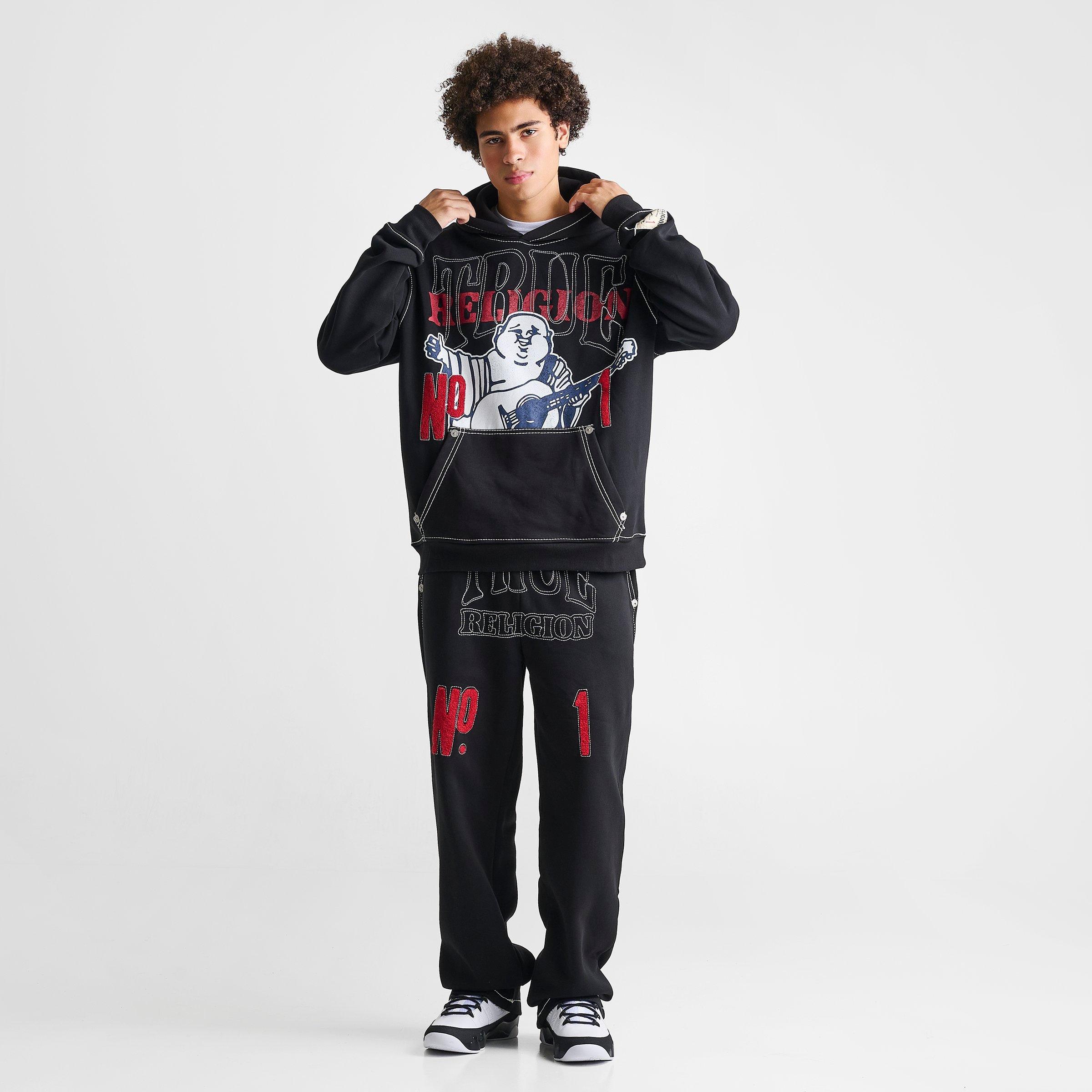 Men's True Religion No. 1 Buddha Logo Big T Pullover Hoodie