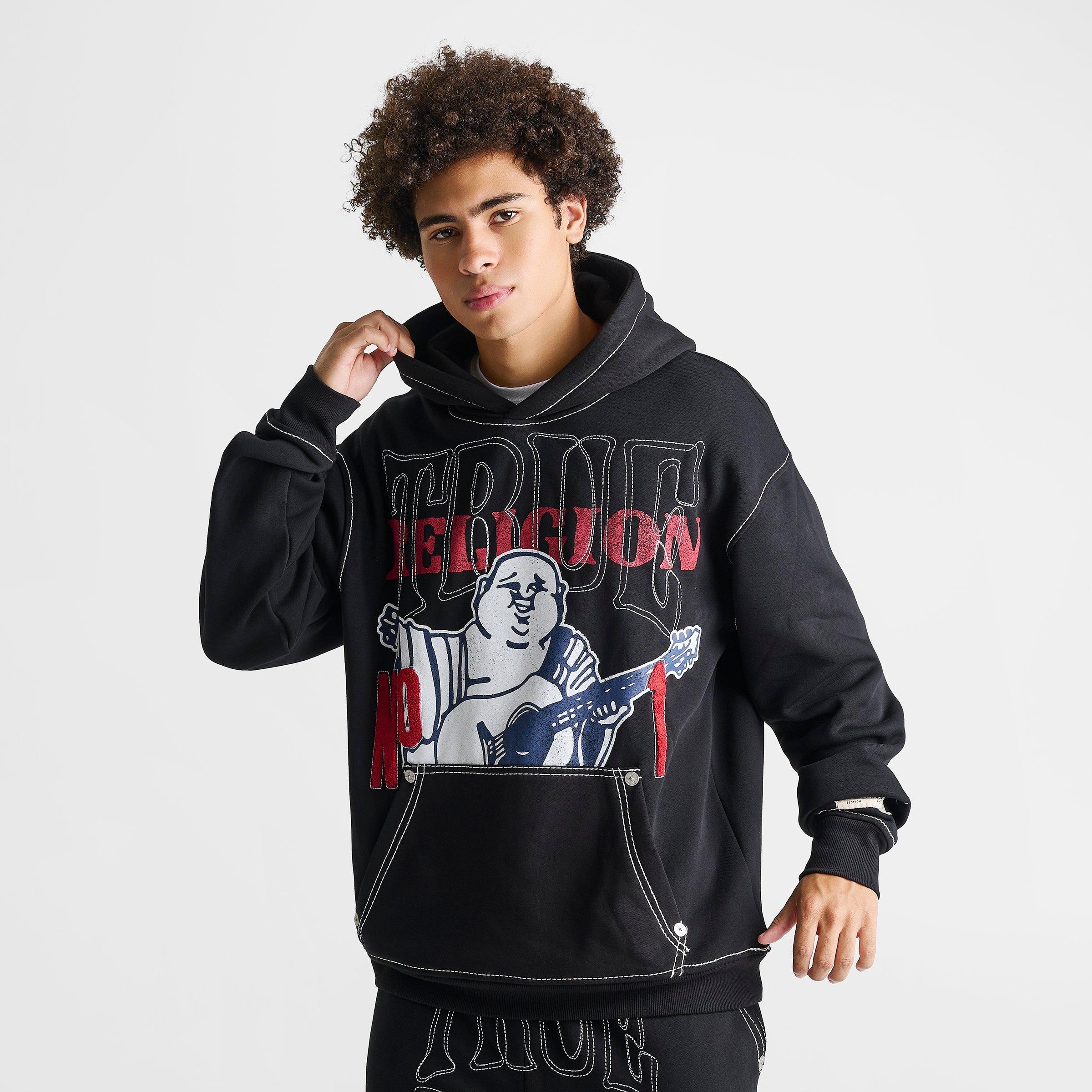 Men's True Religion No. 1 Buddha Logo Big T Pullover Hoodie
