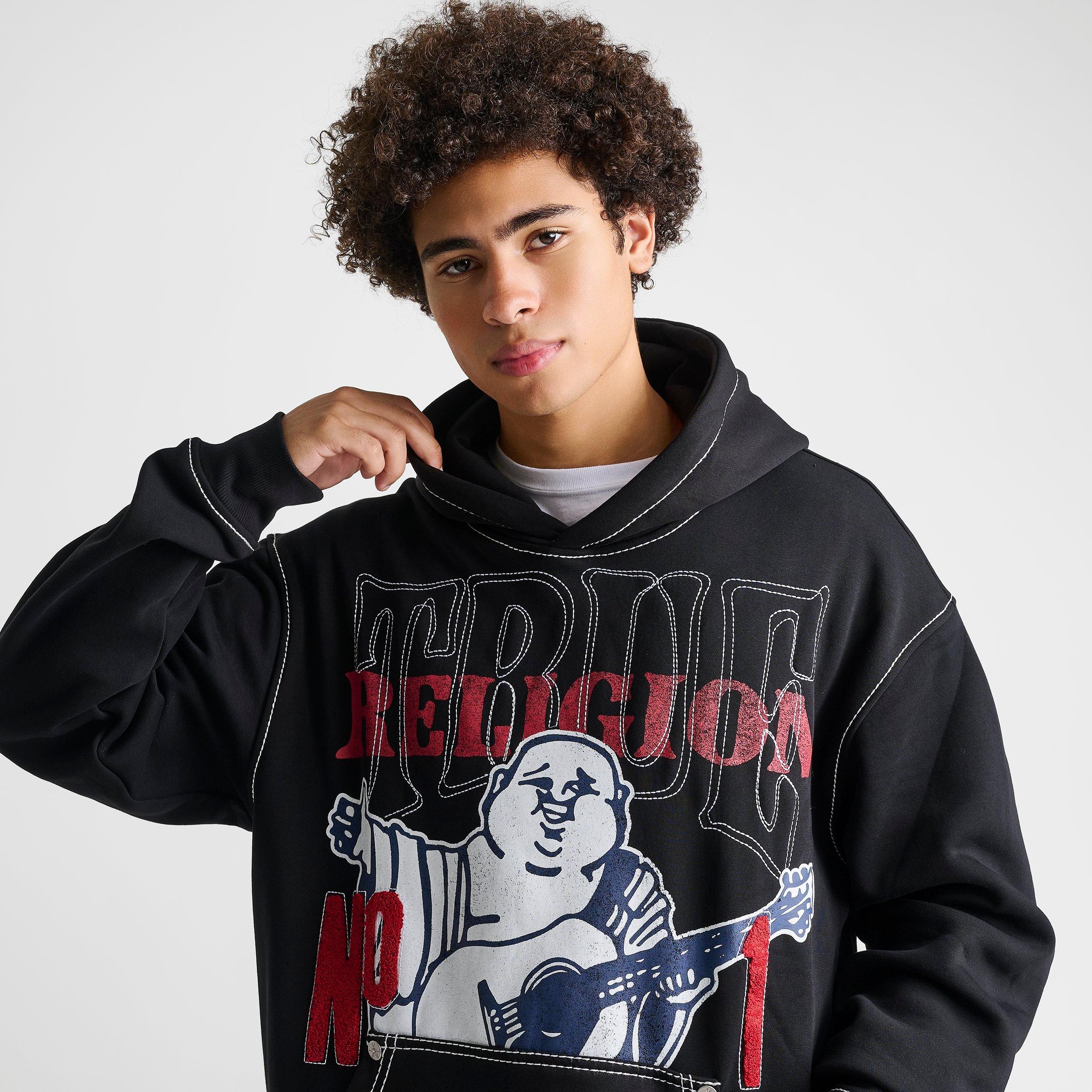 Men's True Religion No. 1 Buddha Logo Big T Pullover Hoodie