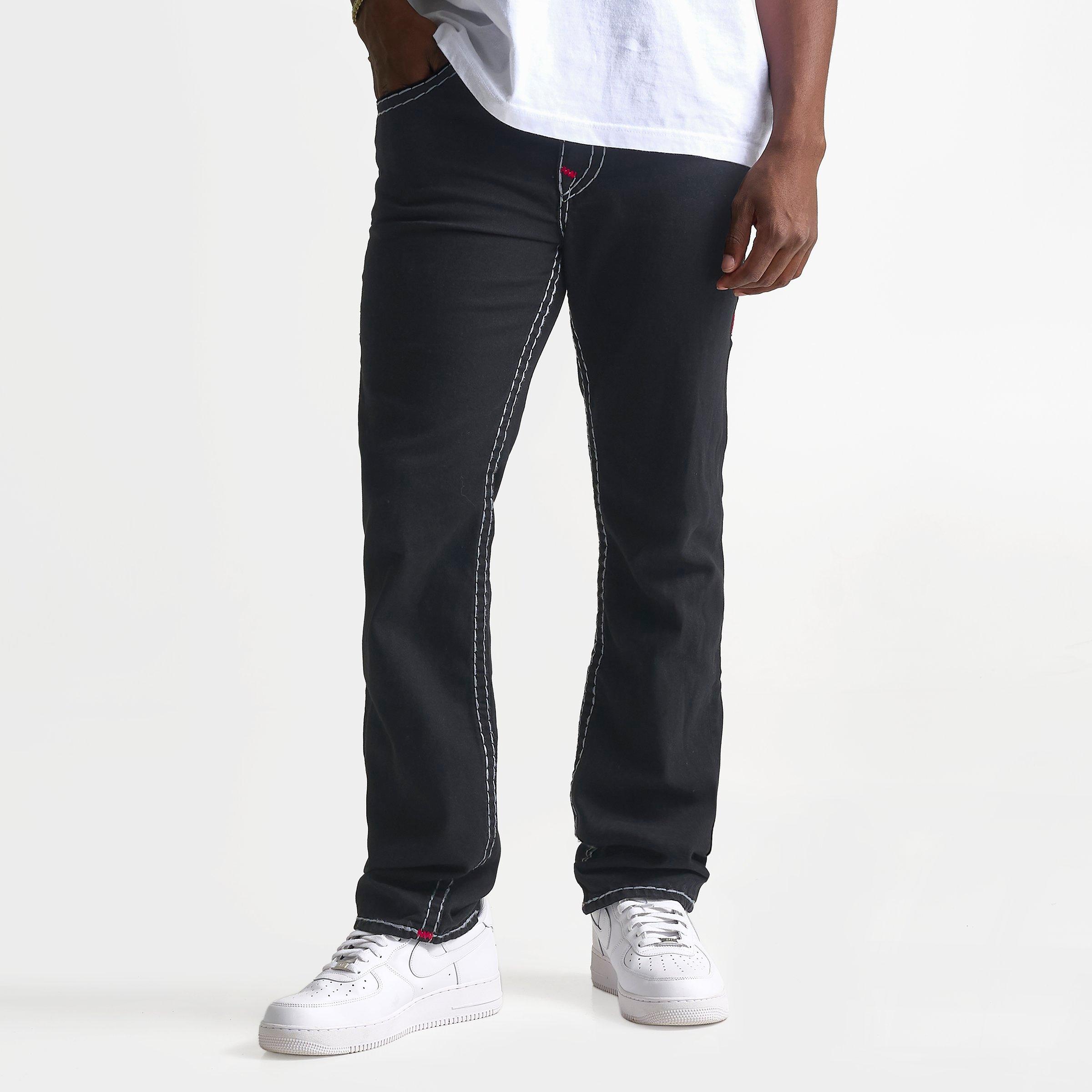 Men's True Religion Ricky Embroidered Super T Flap Straight Denim Jeans