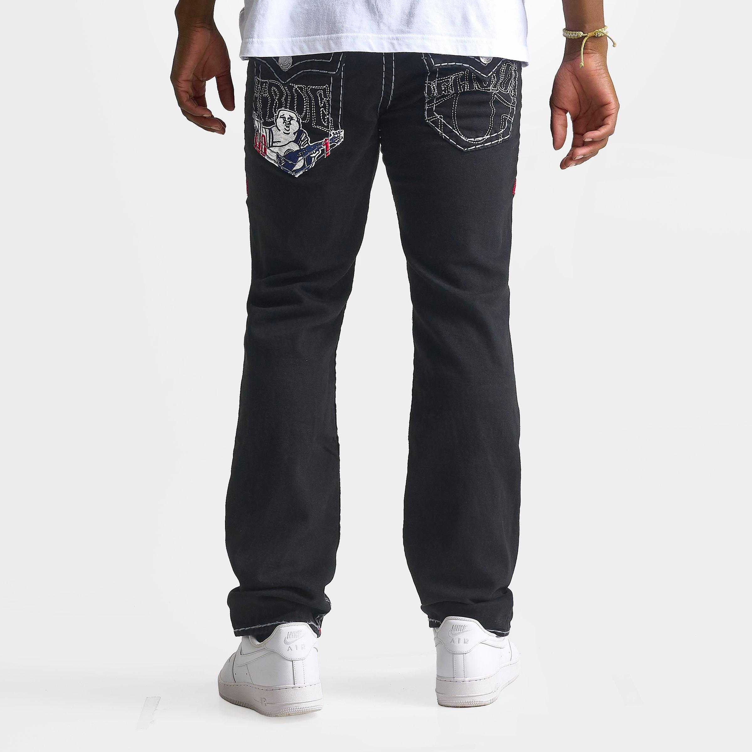Men's True Religion Ricky Embroidered Super T Flap Straight Denim Jeans