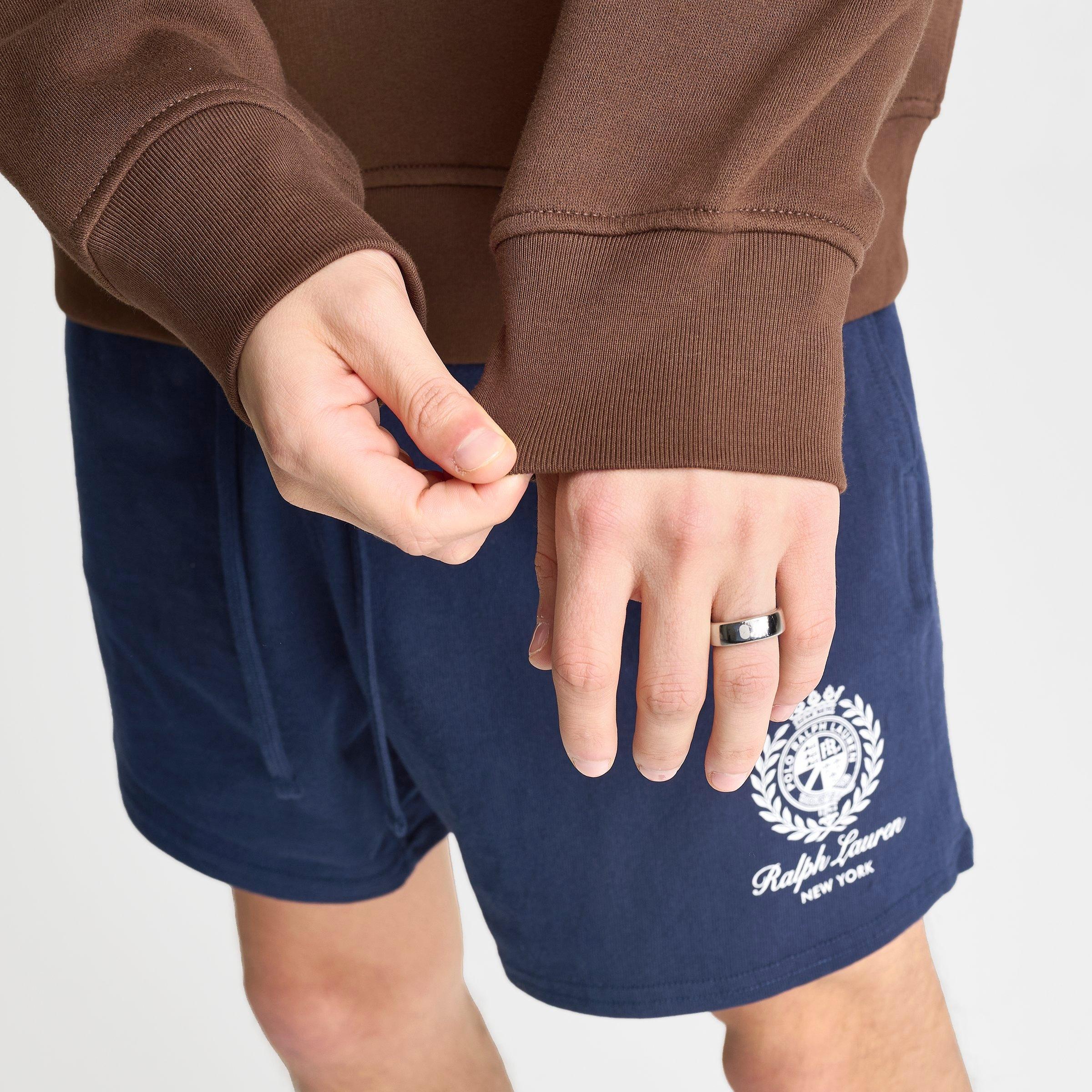 Men's Polo Ralph Lauren Script Crest Logo Fleece Crewneck Sweatshirt
