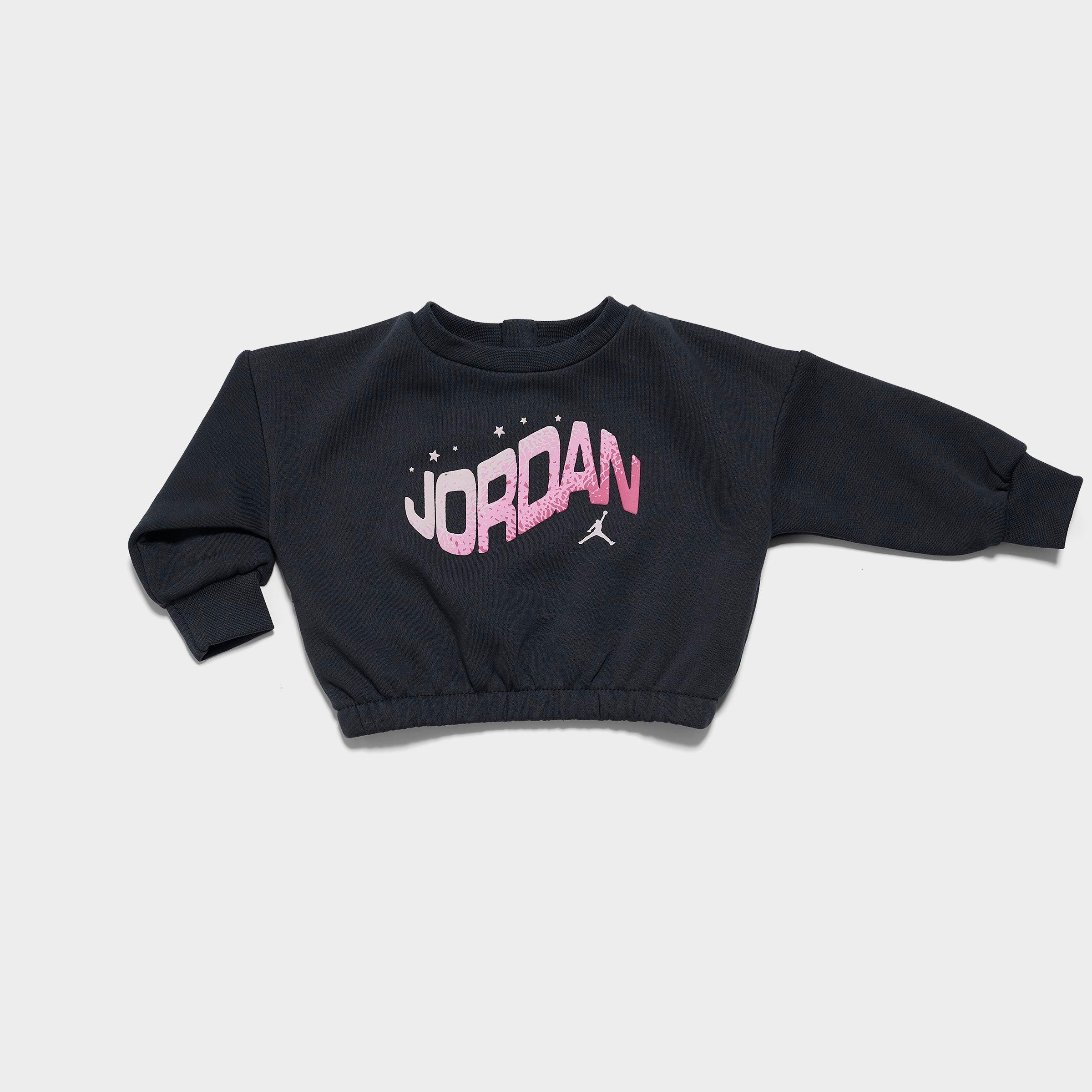 Girls' Infant Jordan Bubble Crewneck Sweatshirt and Jogger Pants Set
