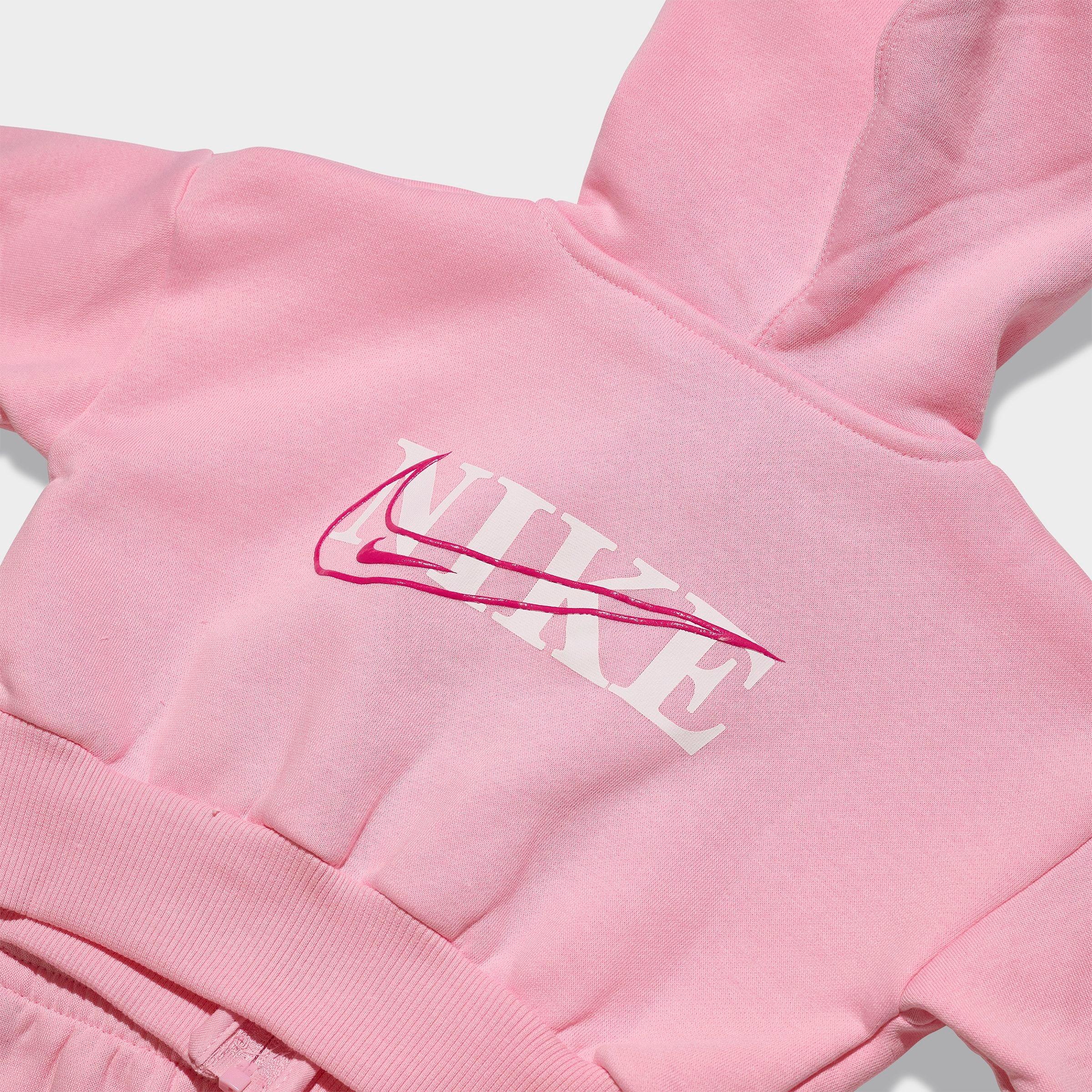 Girls' Infant Nike Full-Zip Hoodie and Wide Leg Sweatpants Set