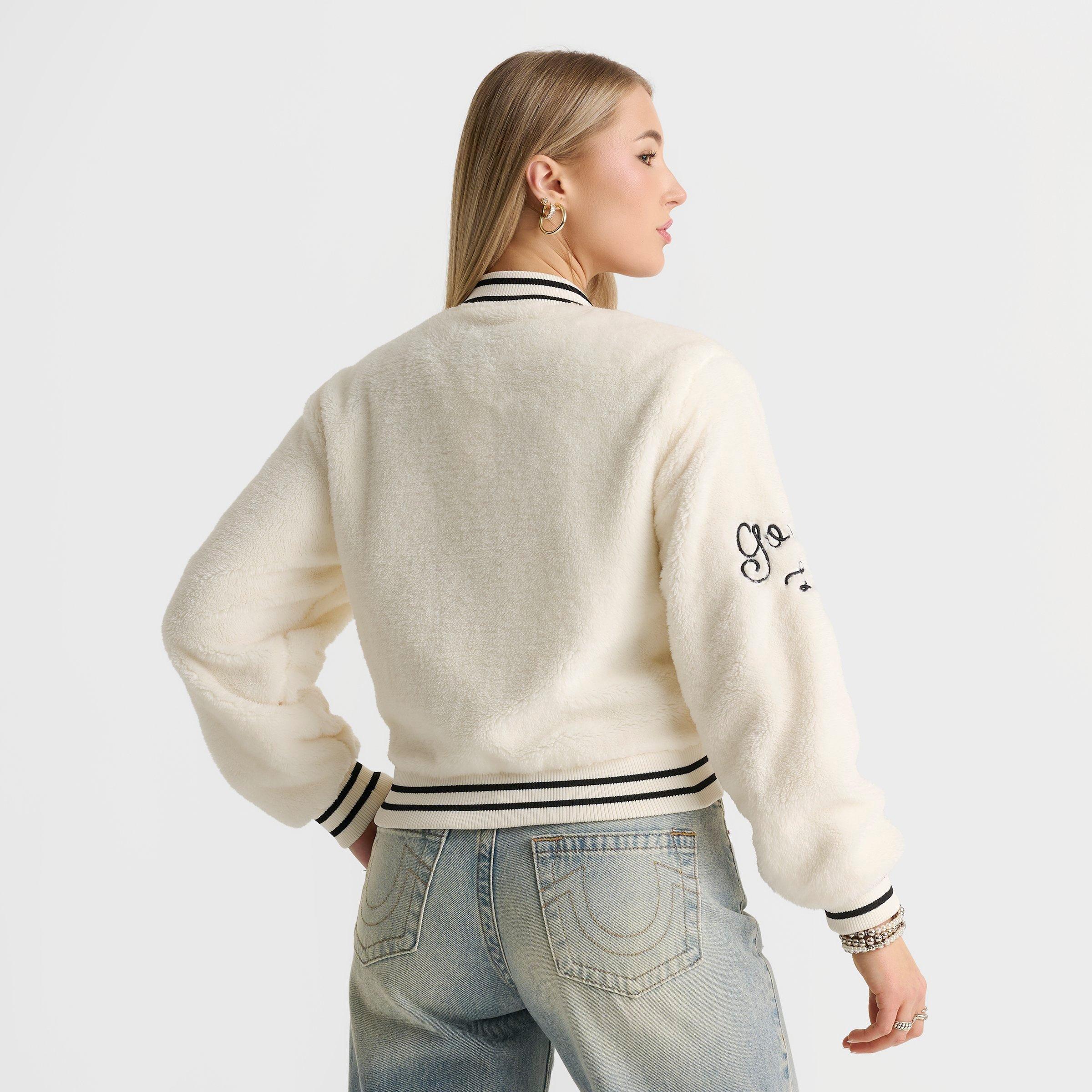 Women's True Religion Varsity Chenille Bomber Jacket