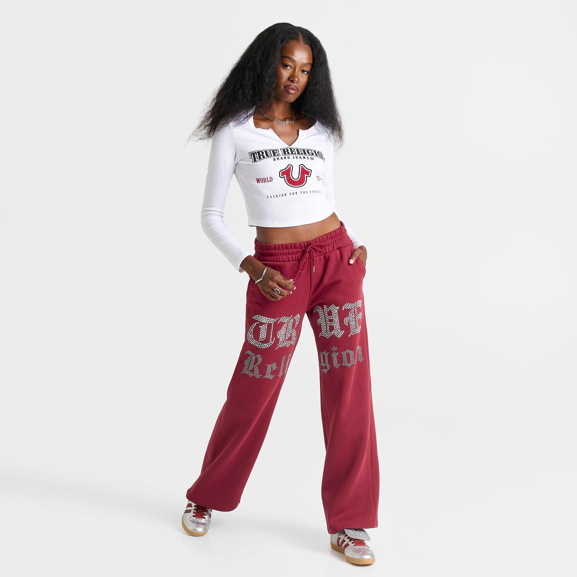 Women's True Religion Crystal Script Sweatpants