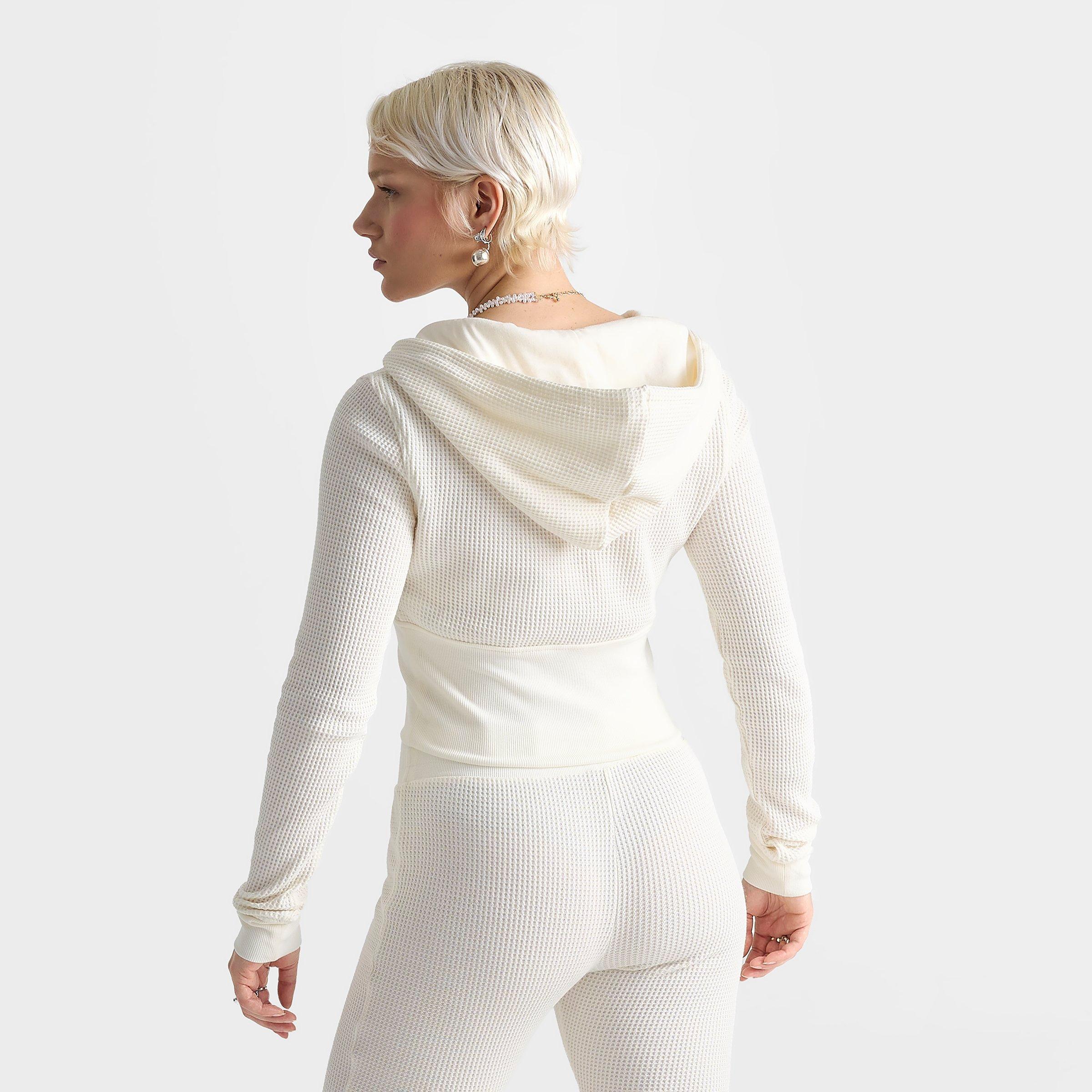 Women's True Religion Waffle Knit Contour Full-Zip Hoodie