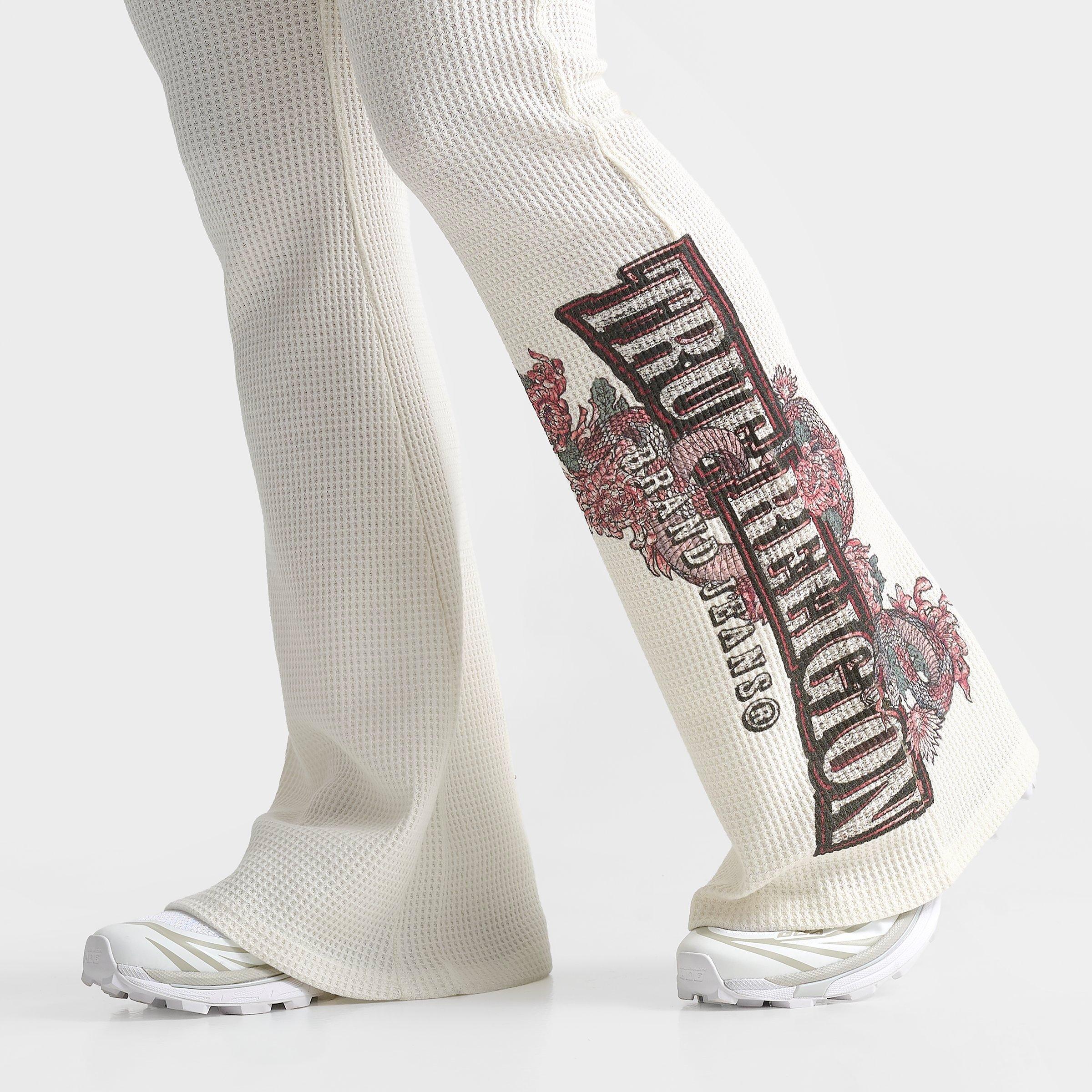 Women's True Religion Waffle Knit Flared Pants