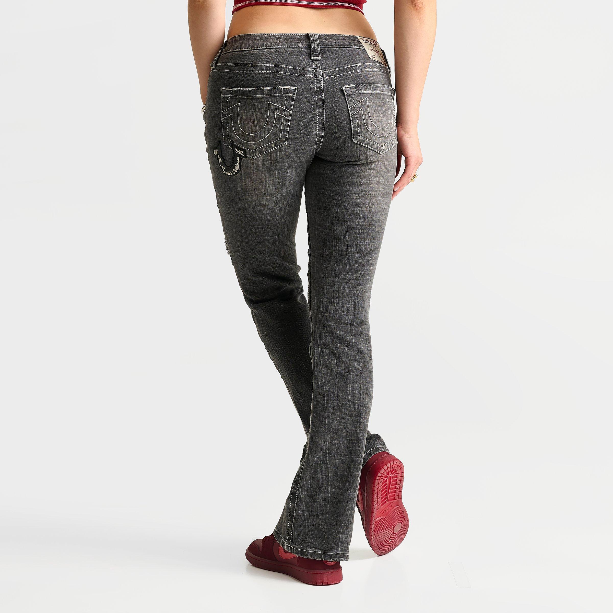 Women's True Religion Becca Appliqué Mid-Rise Bootcut Jeans