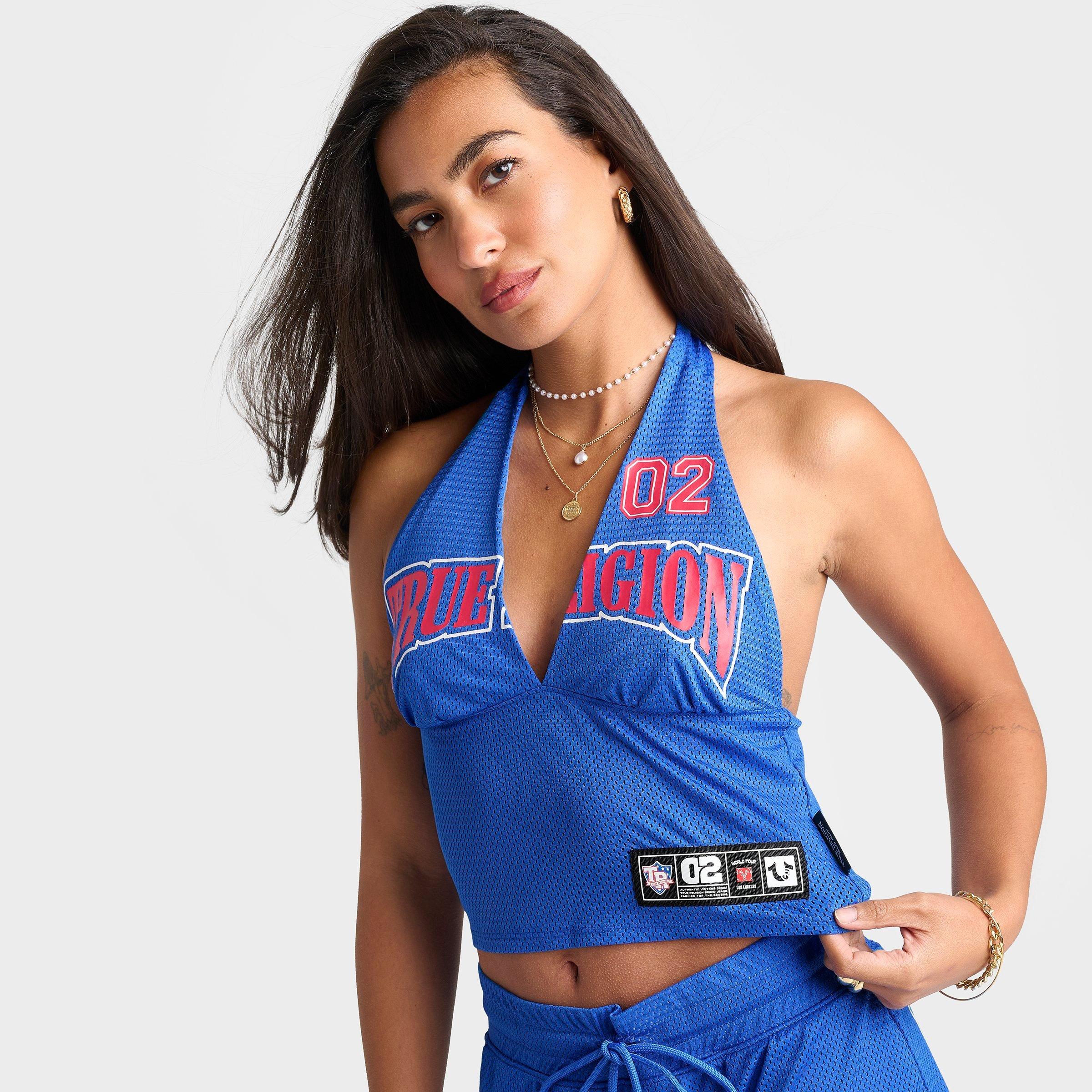 Women's True Religion Printed Sporty Mesh Halter Top