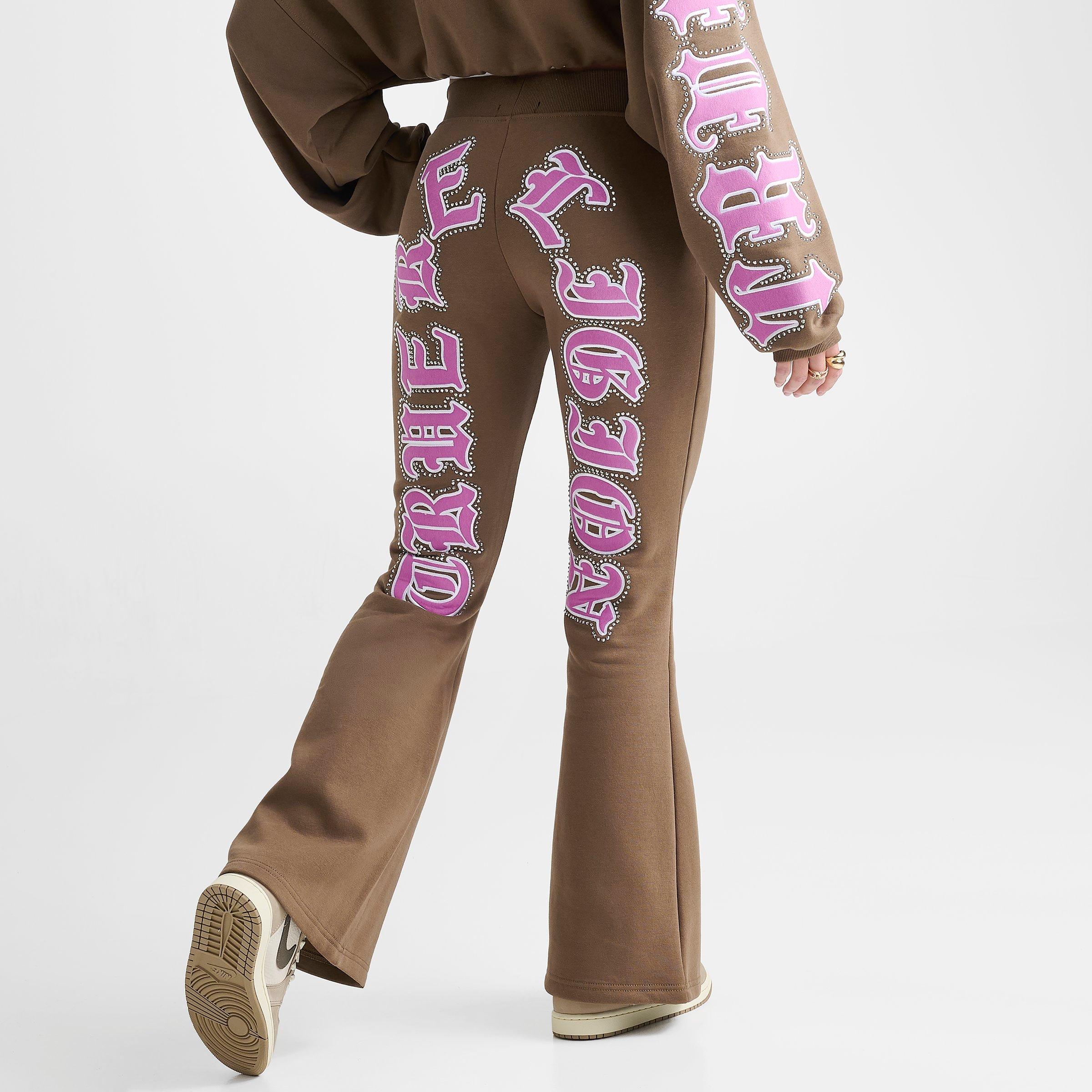 Women's True Religion Crystal Logo Flare Pants
