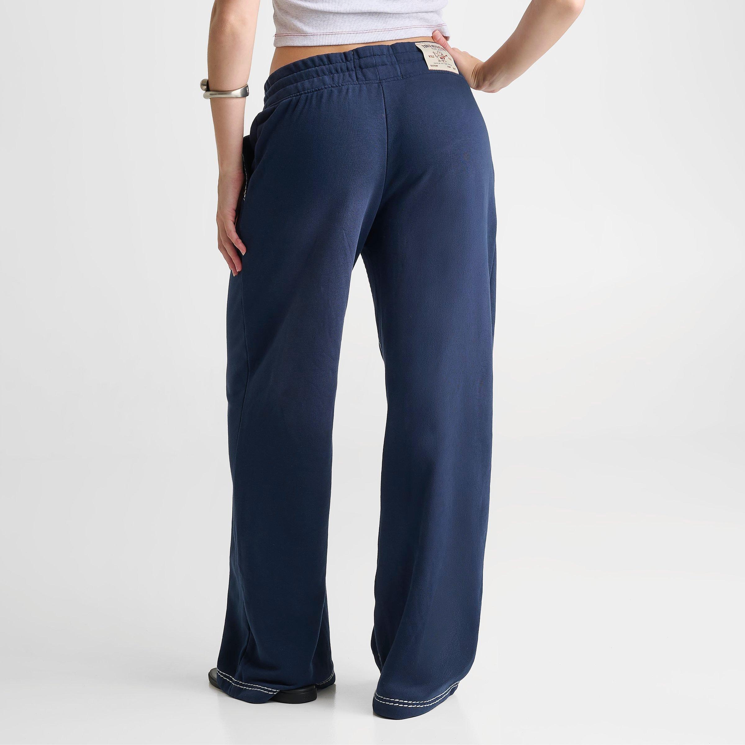 Women's True Religion Super T Washed Stitch Low Rise Straight Leg Pants
