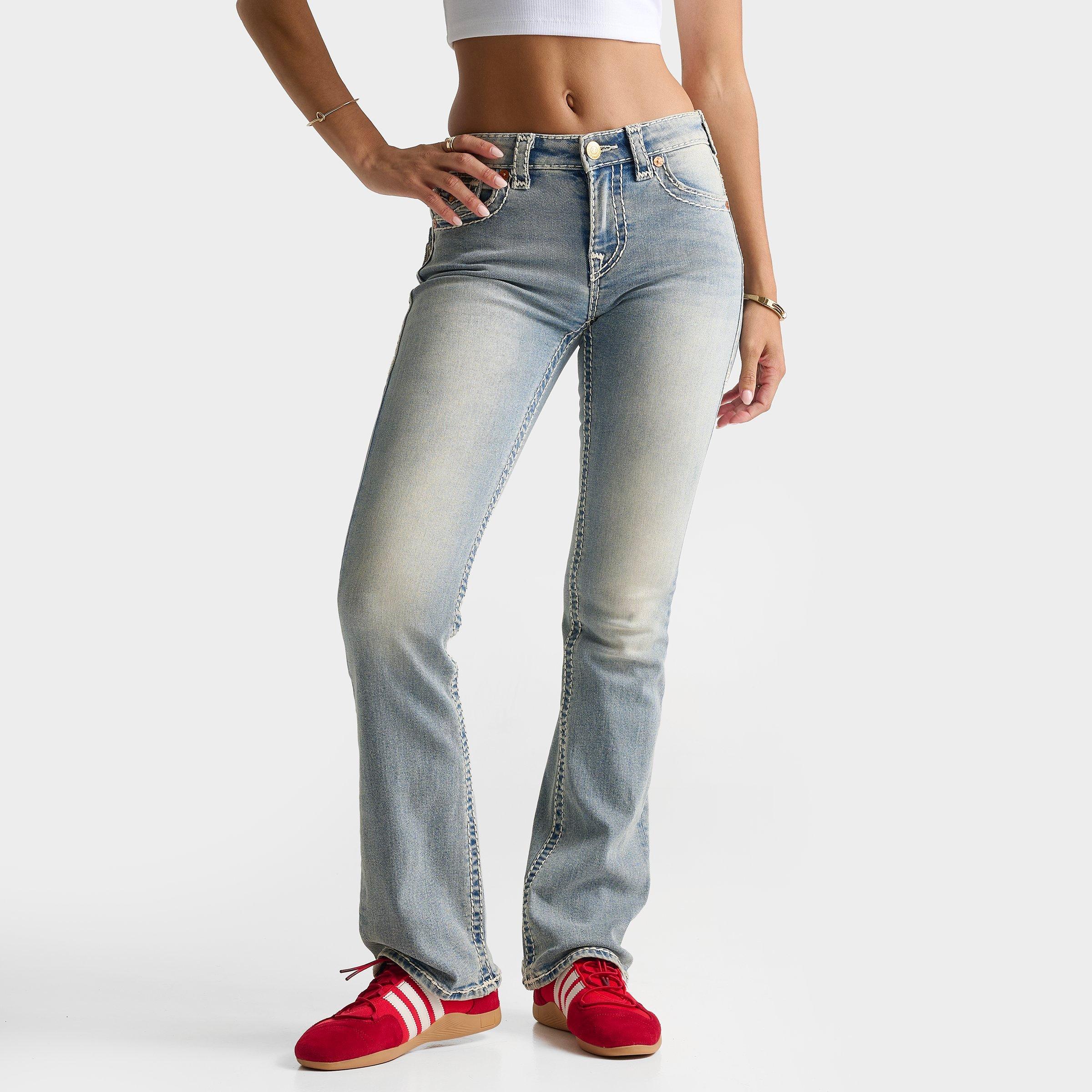 Women's True Religion Becca Tiger Super T Flap Mid-Rise Bootcut Jeans