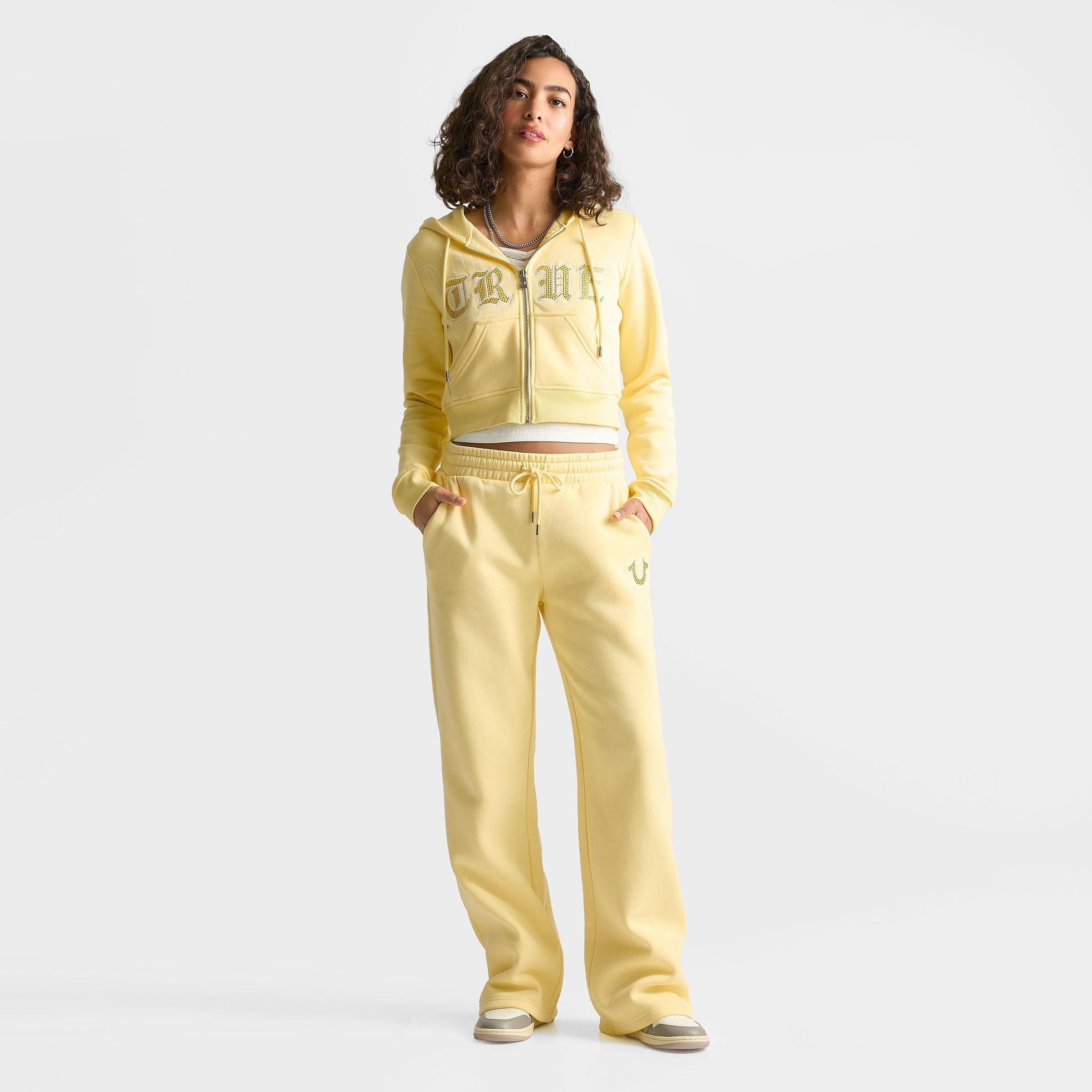 Women's True Religion Crystal Script Wide-Leg Jogger Pants