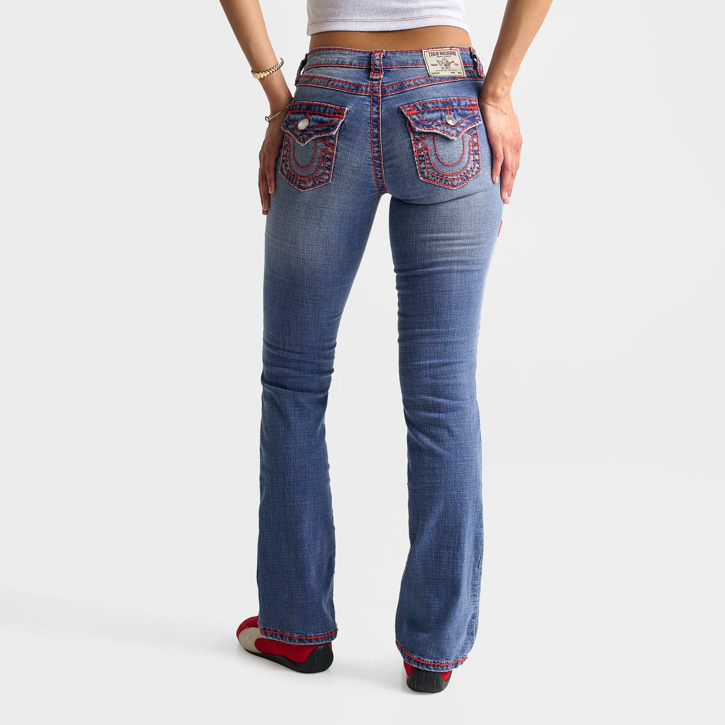 Women's True Religion Becca Super T Flap Mid-Rise Bootcut Jeans