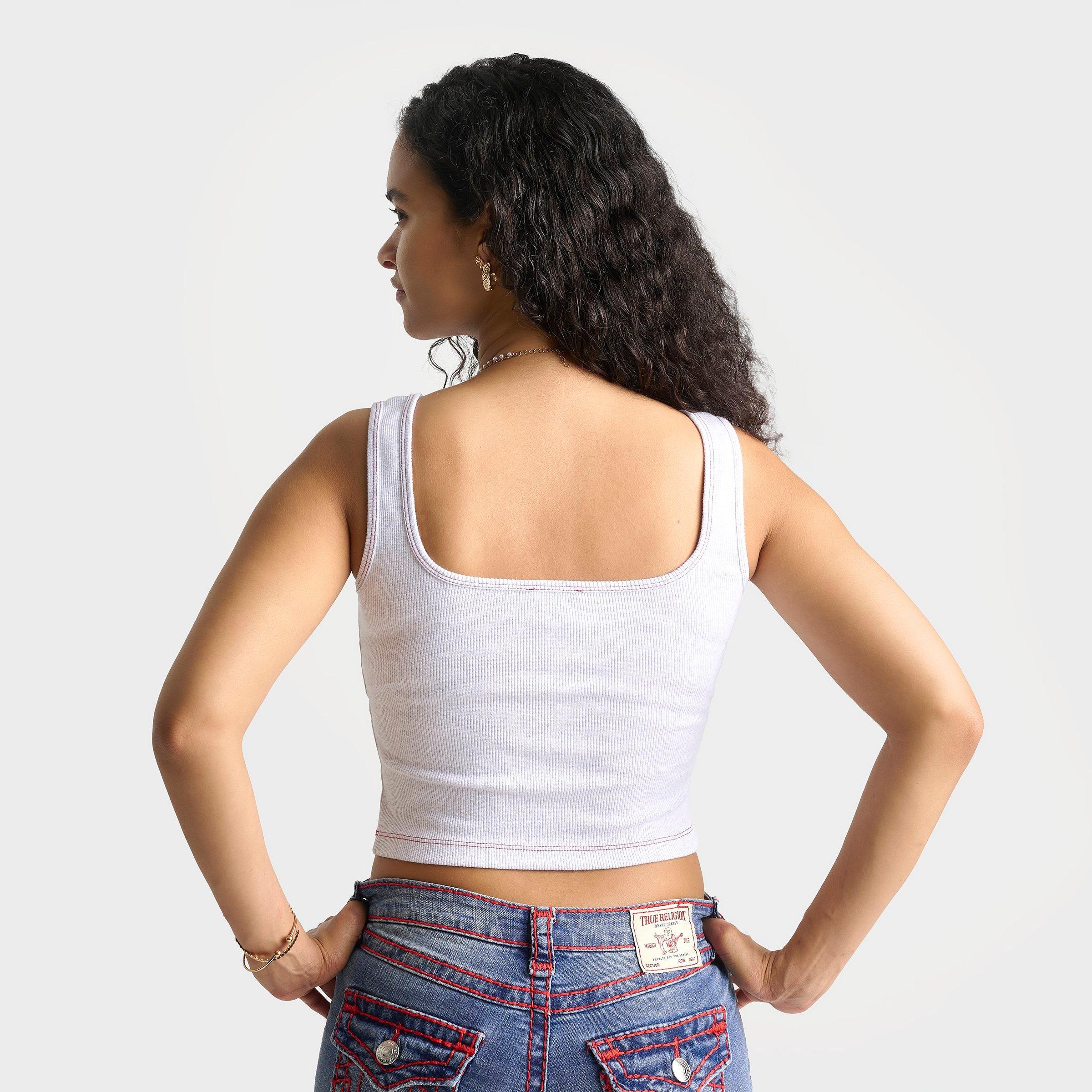 Women's True Religion Contrast Ribbed Tank Top