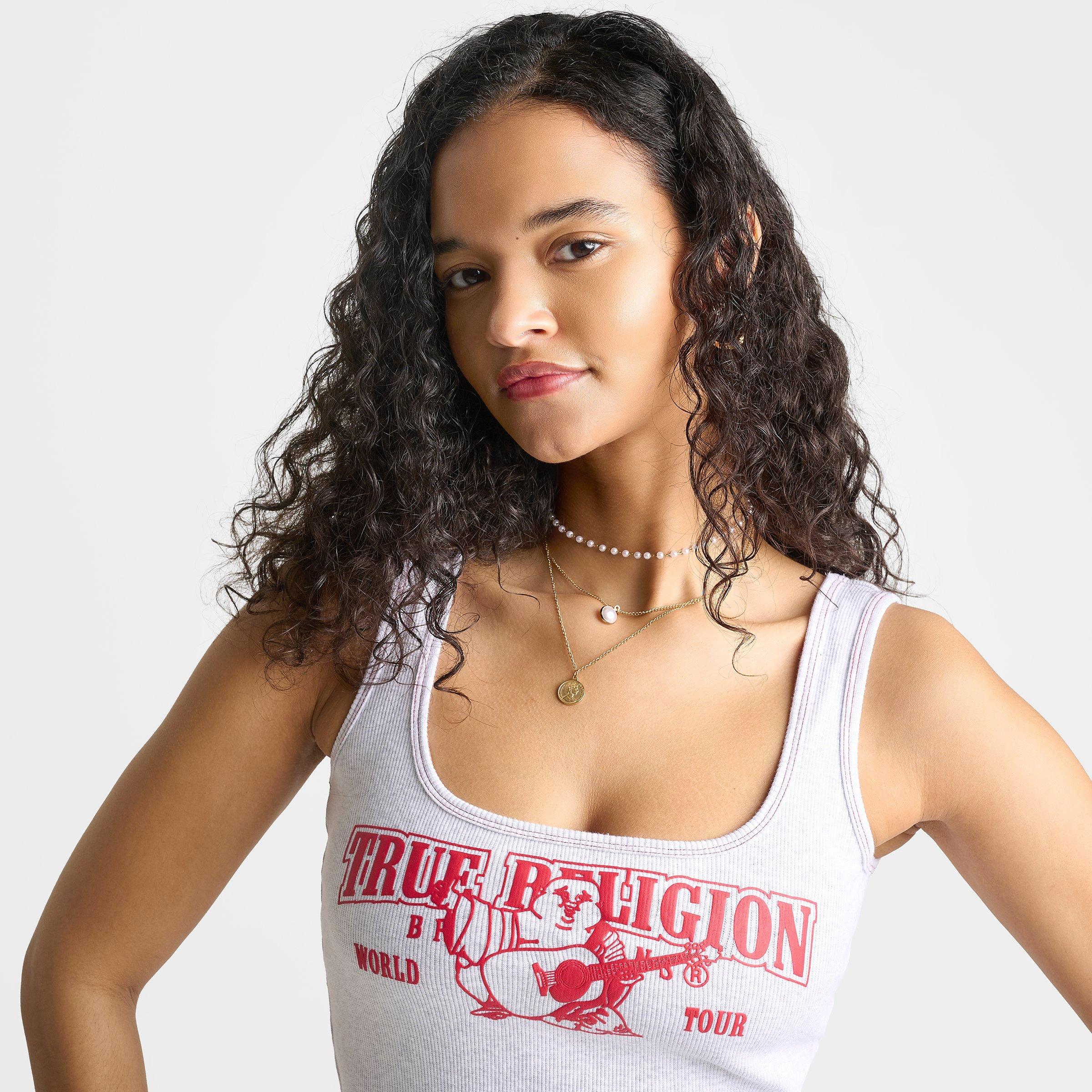 Women's True Religion Contrast Ribbed Tank Top